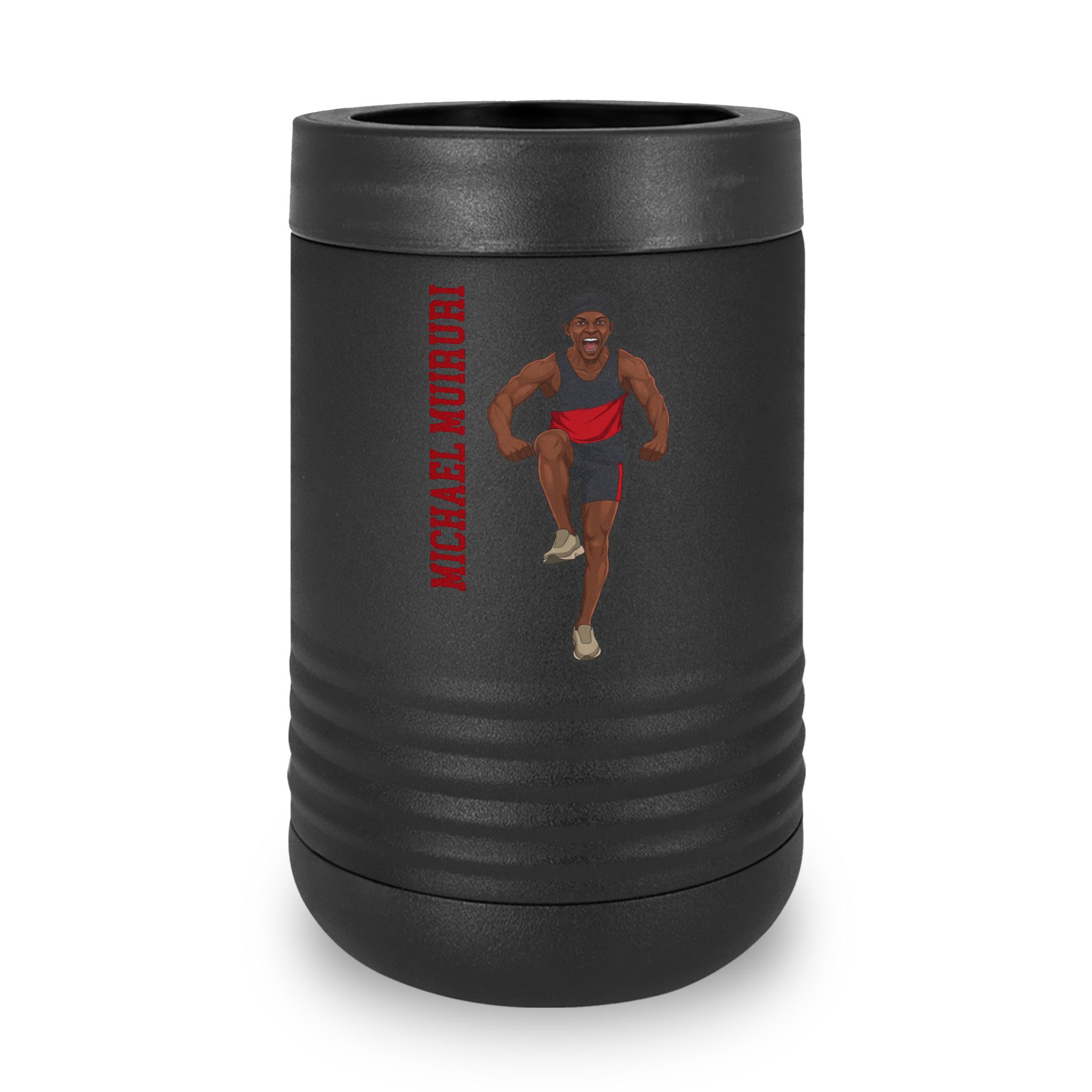Stainless Can Cooler — character_name_vertical in Black