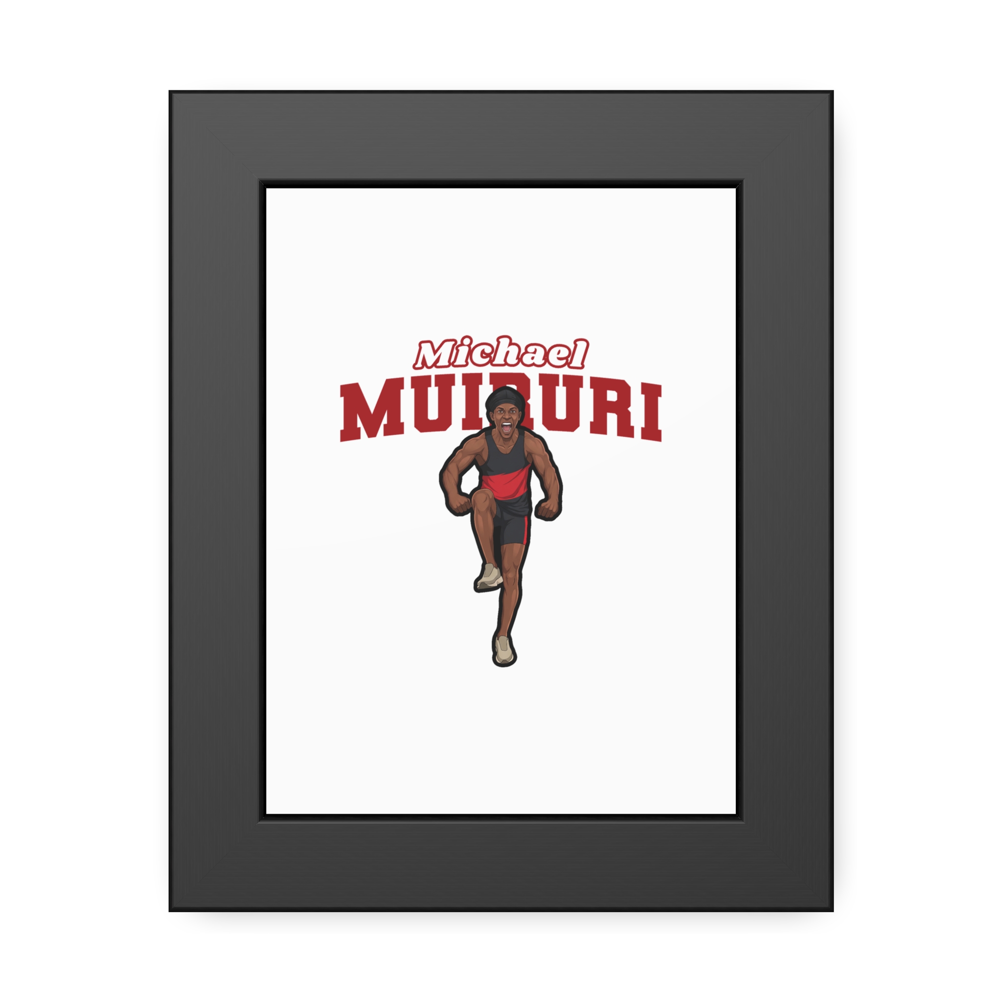 Framed Poster — character_name_arch in Black
