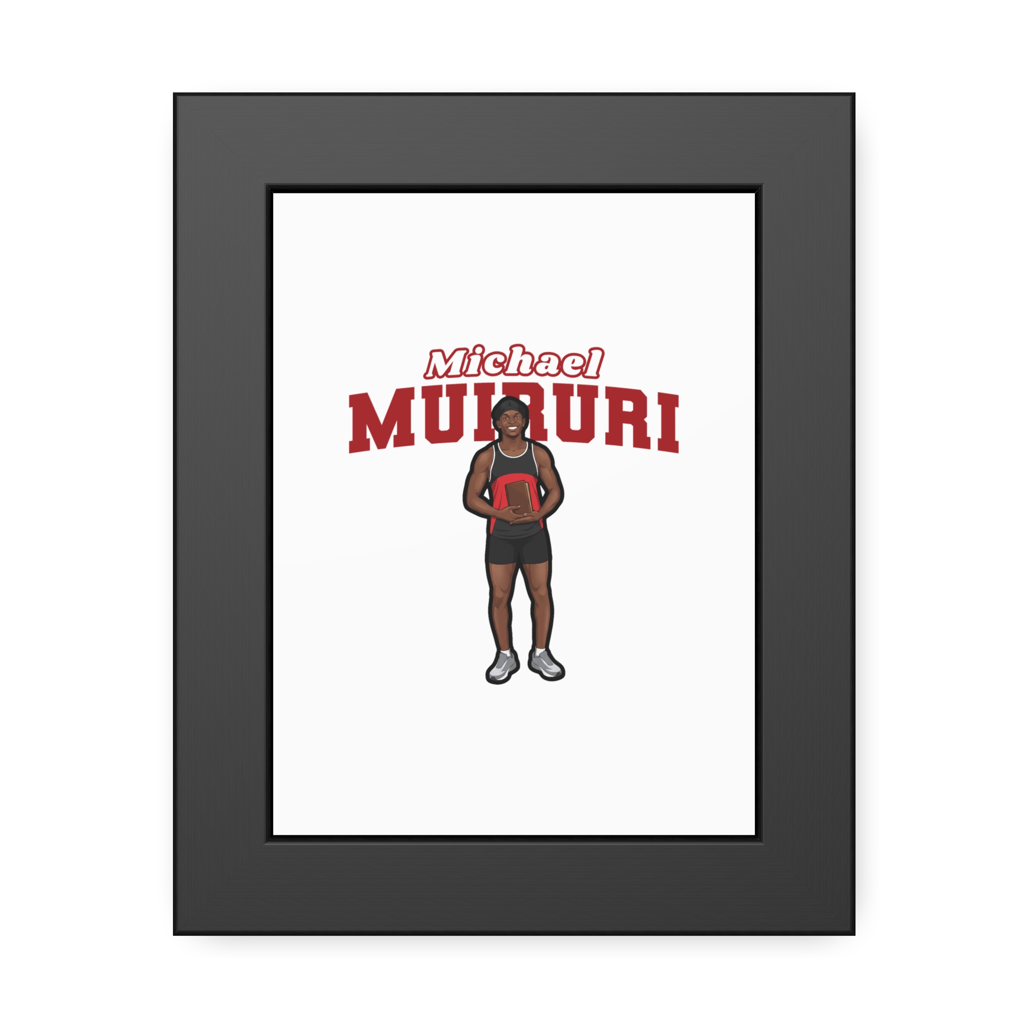 Framed Poster — character_name_arch in Black