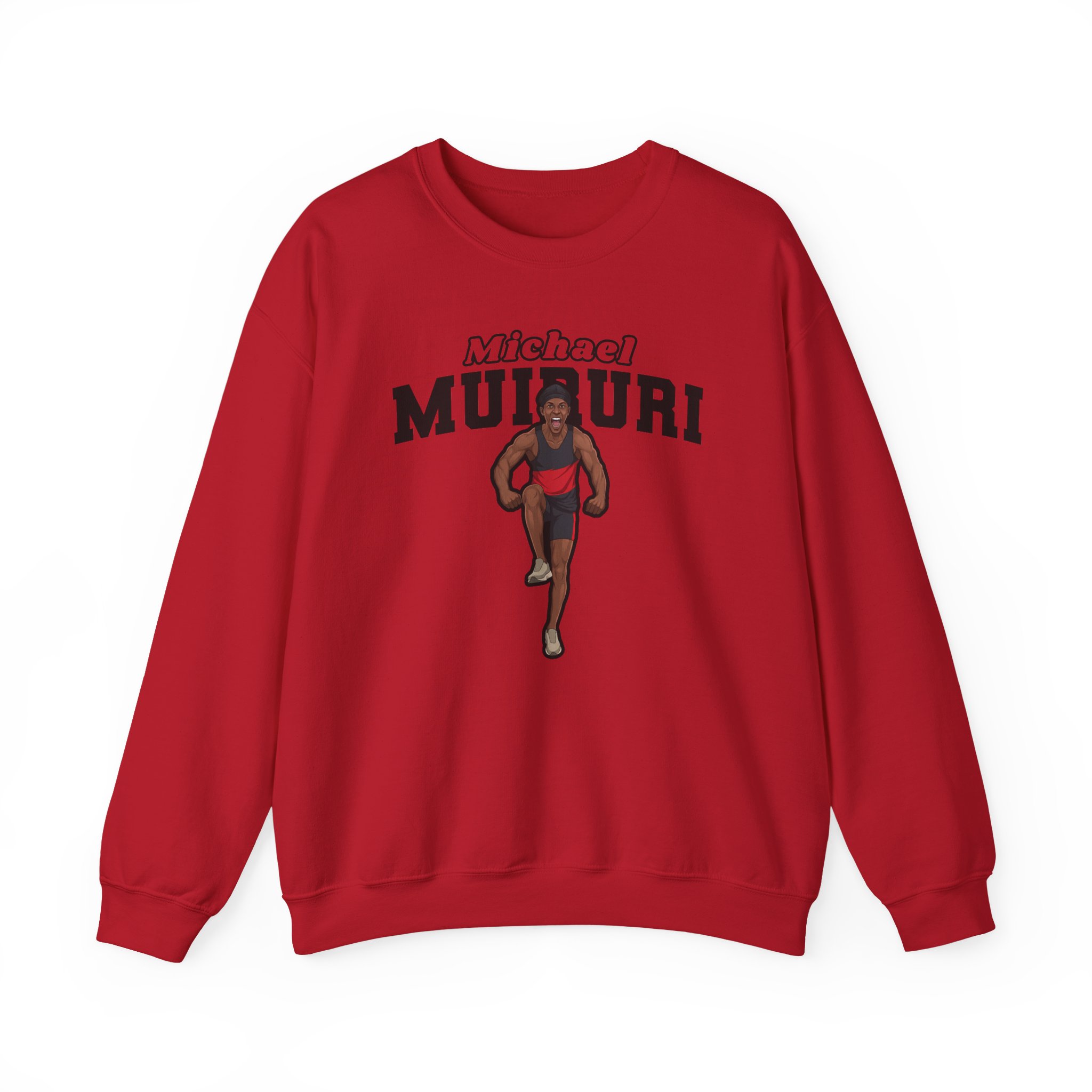 Crewneck Sweatshirt — character_name_arch in Red