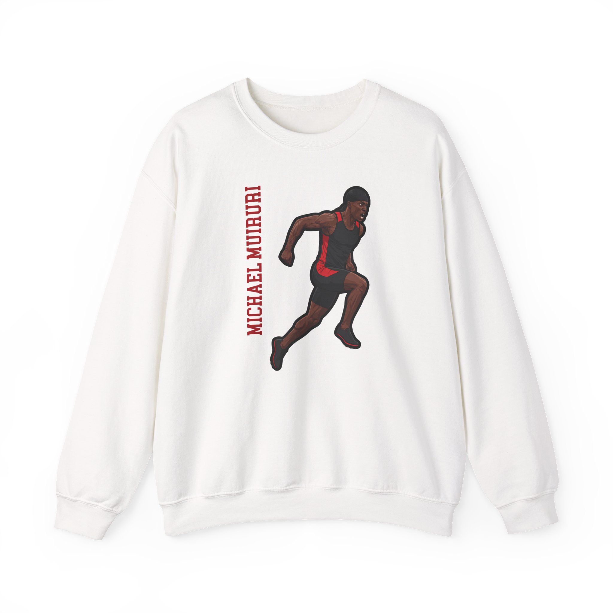 Crewneck Sweatshirt — character_name_vertical in White