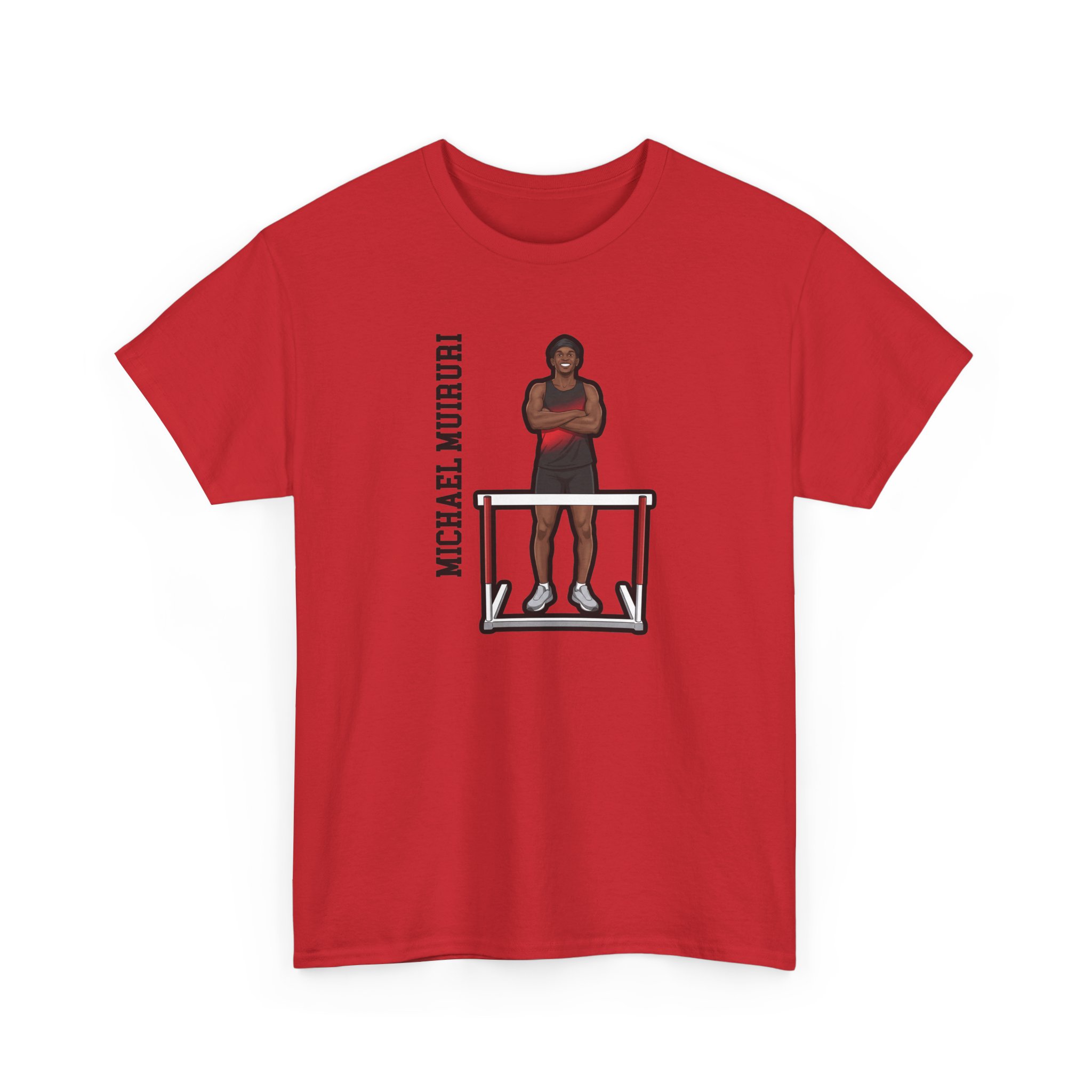 Tee — character_name_vertical in Red