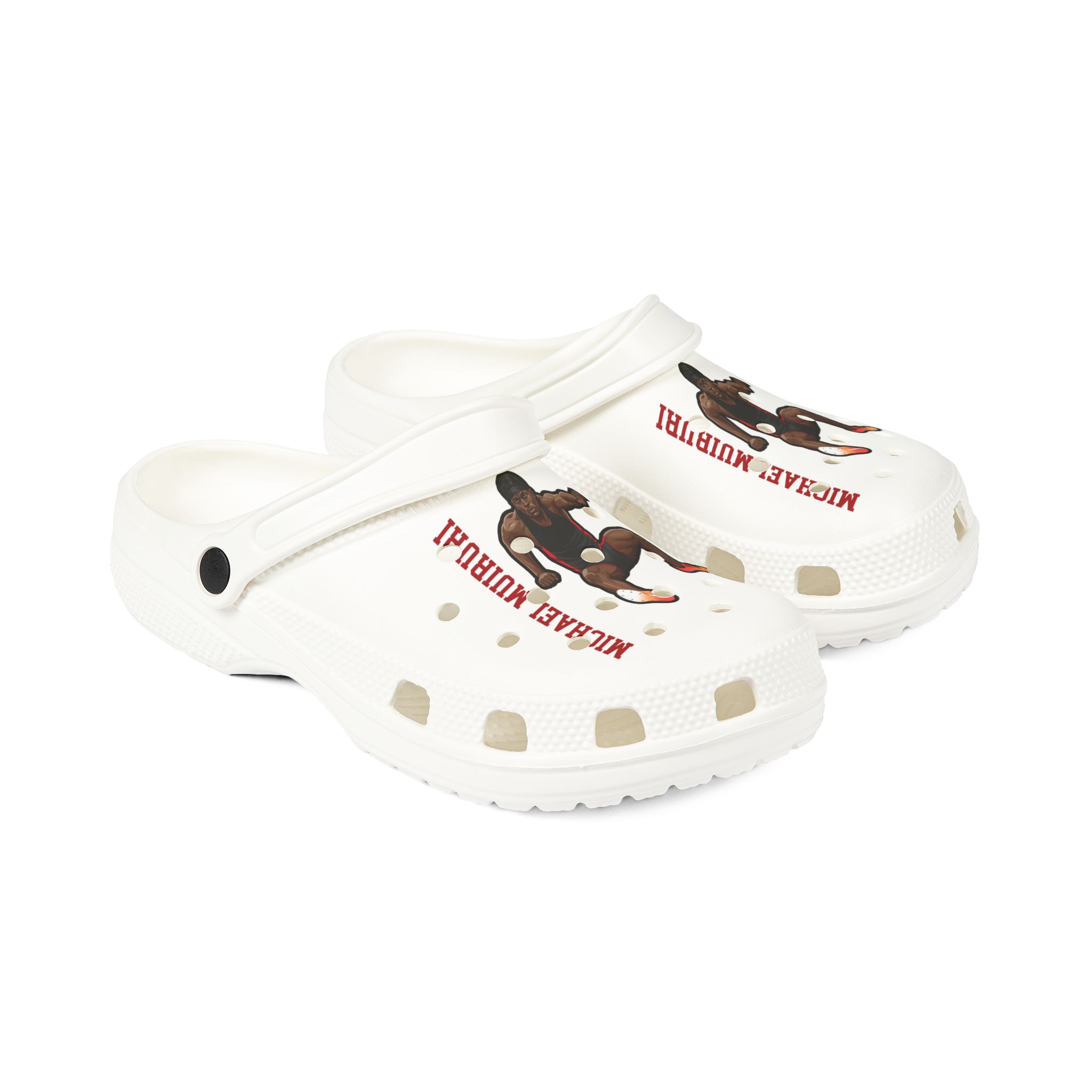 Rubber Clogs — character_name_vertical in White