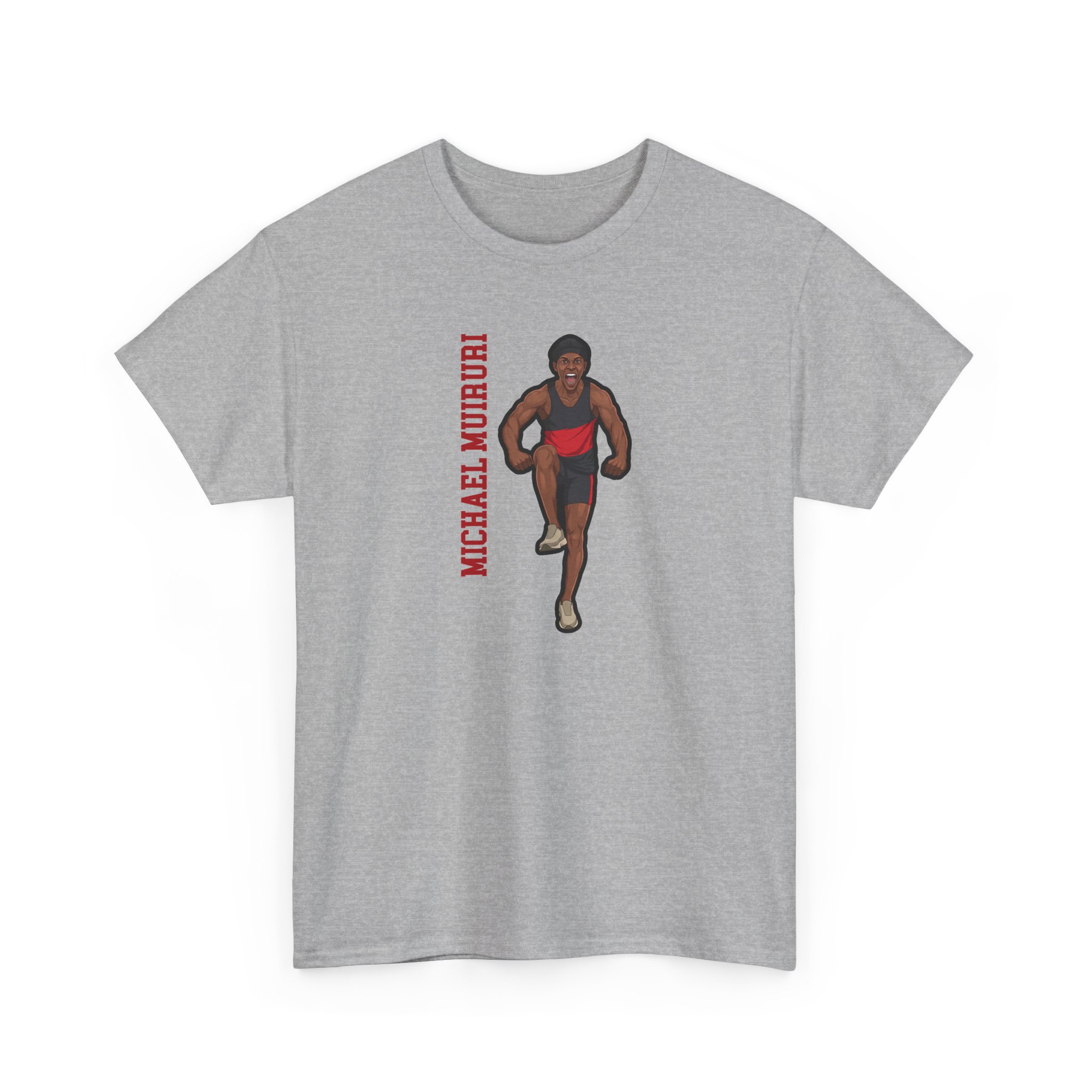 Tee — character_name_vertical in Grey