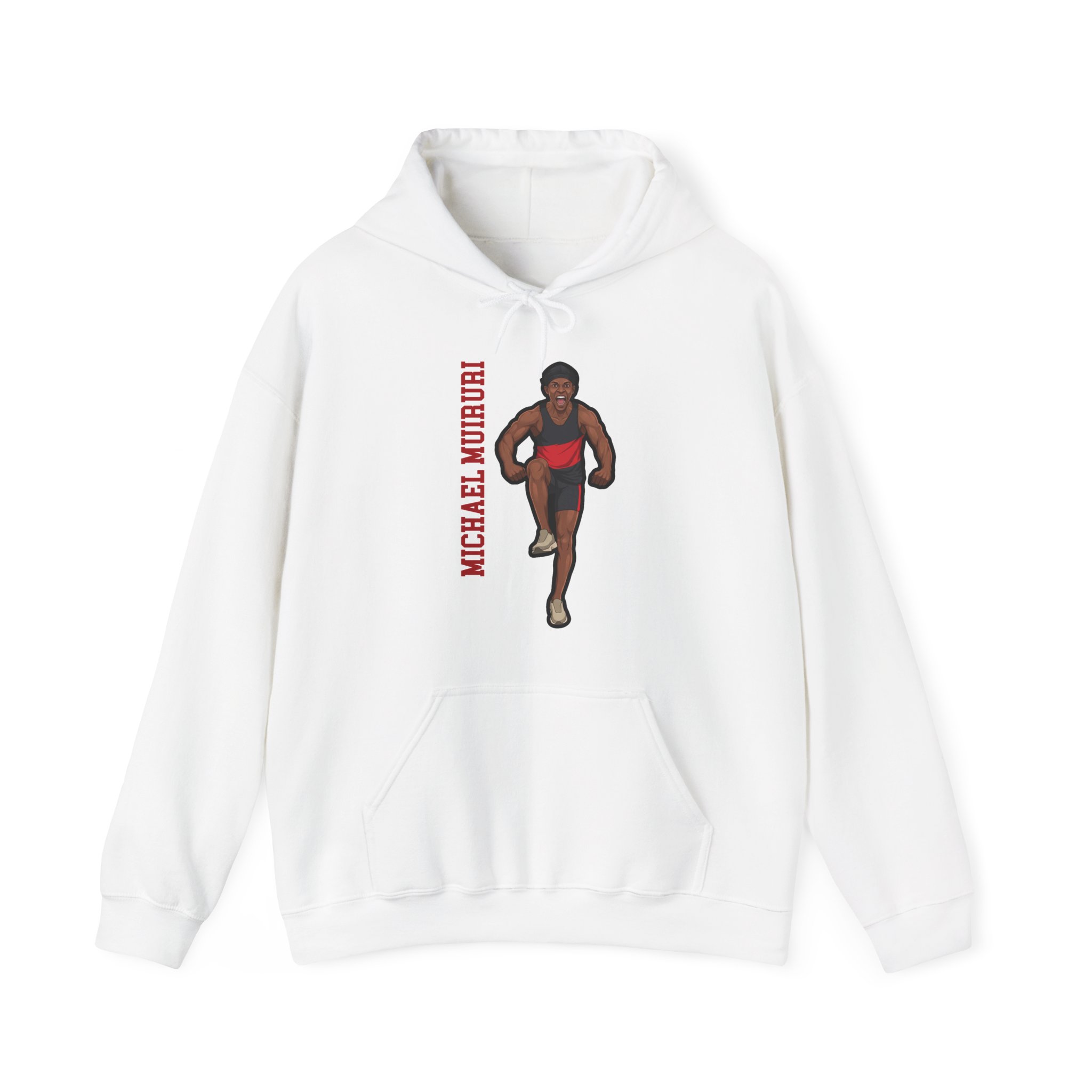 Hoodie — character_name_vertical in White