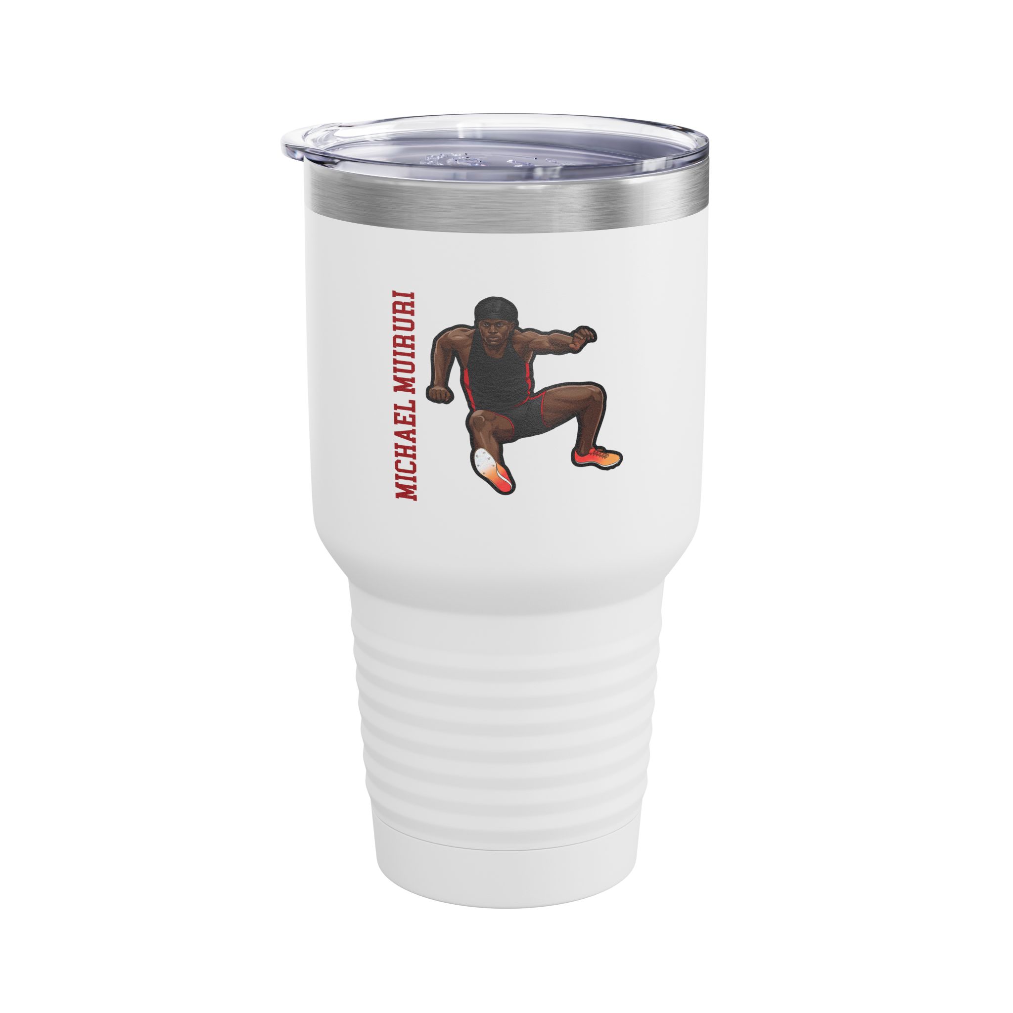 30oz Tumbler — character_name_vertical in White