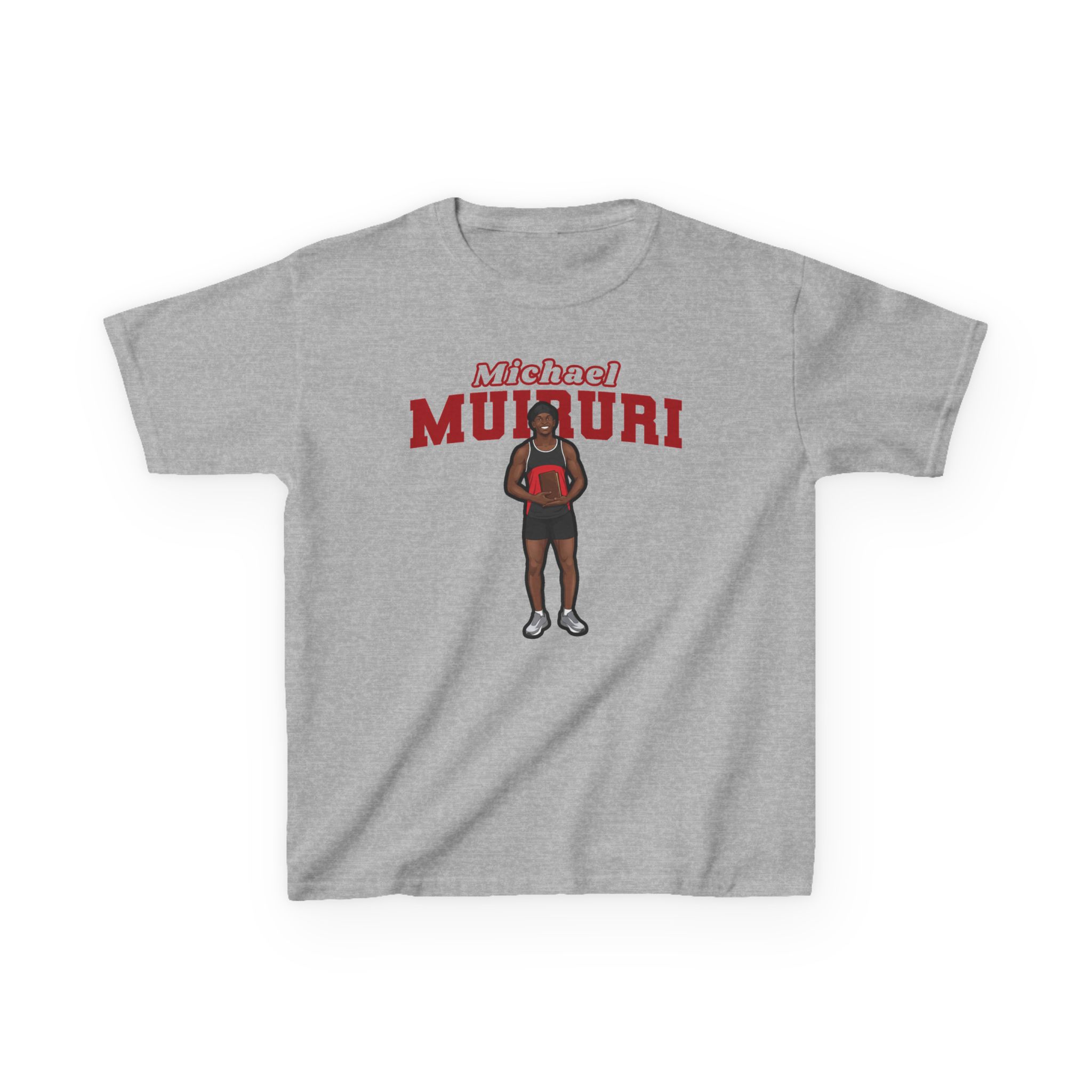 Youth Tee — character_name_arch in Grey