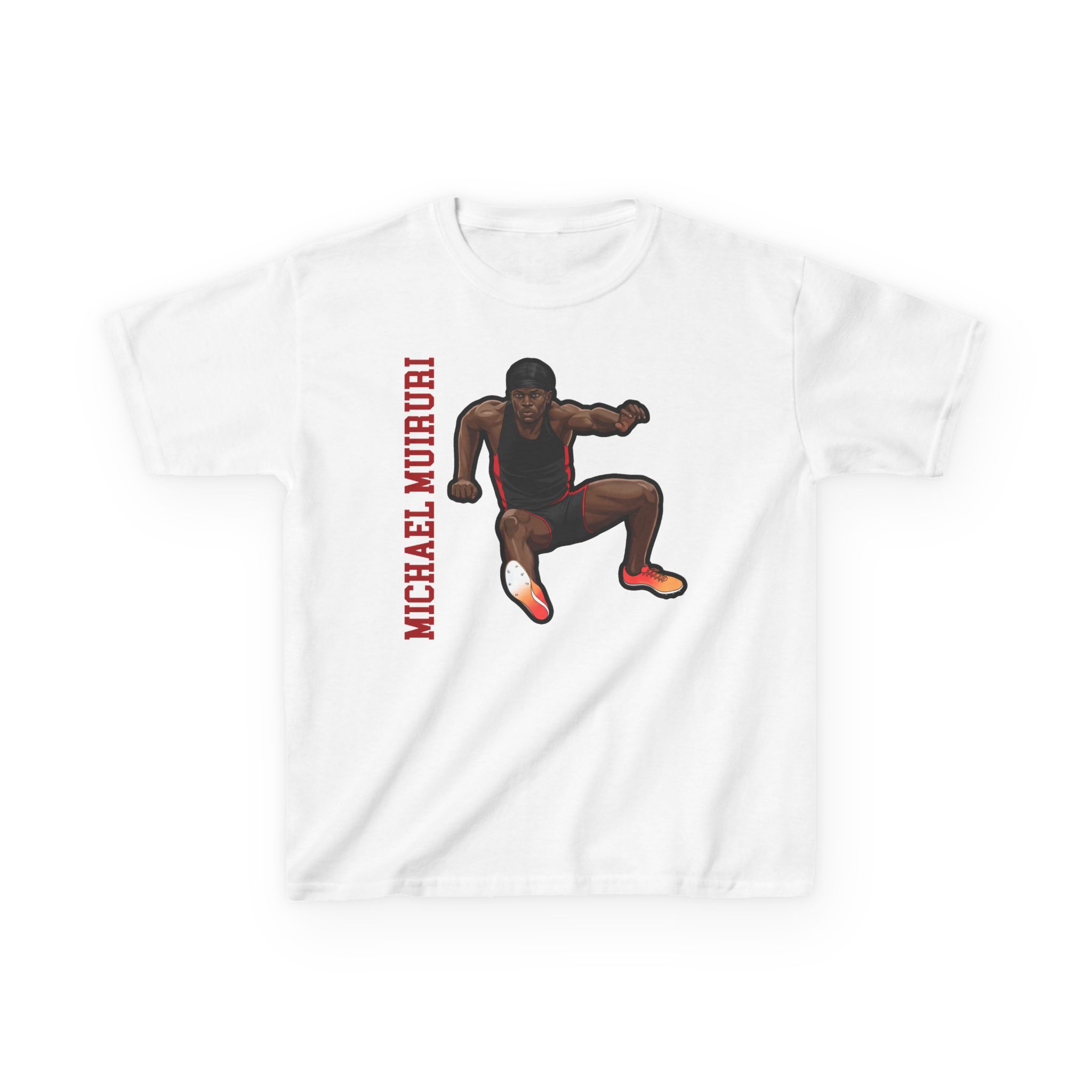 Youth Tee — character_name_vertical in White
