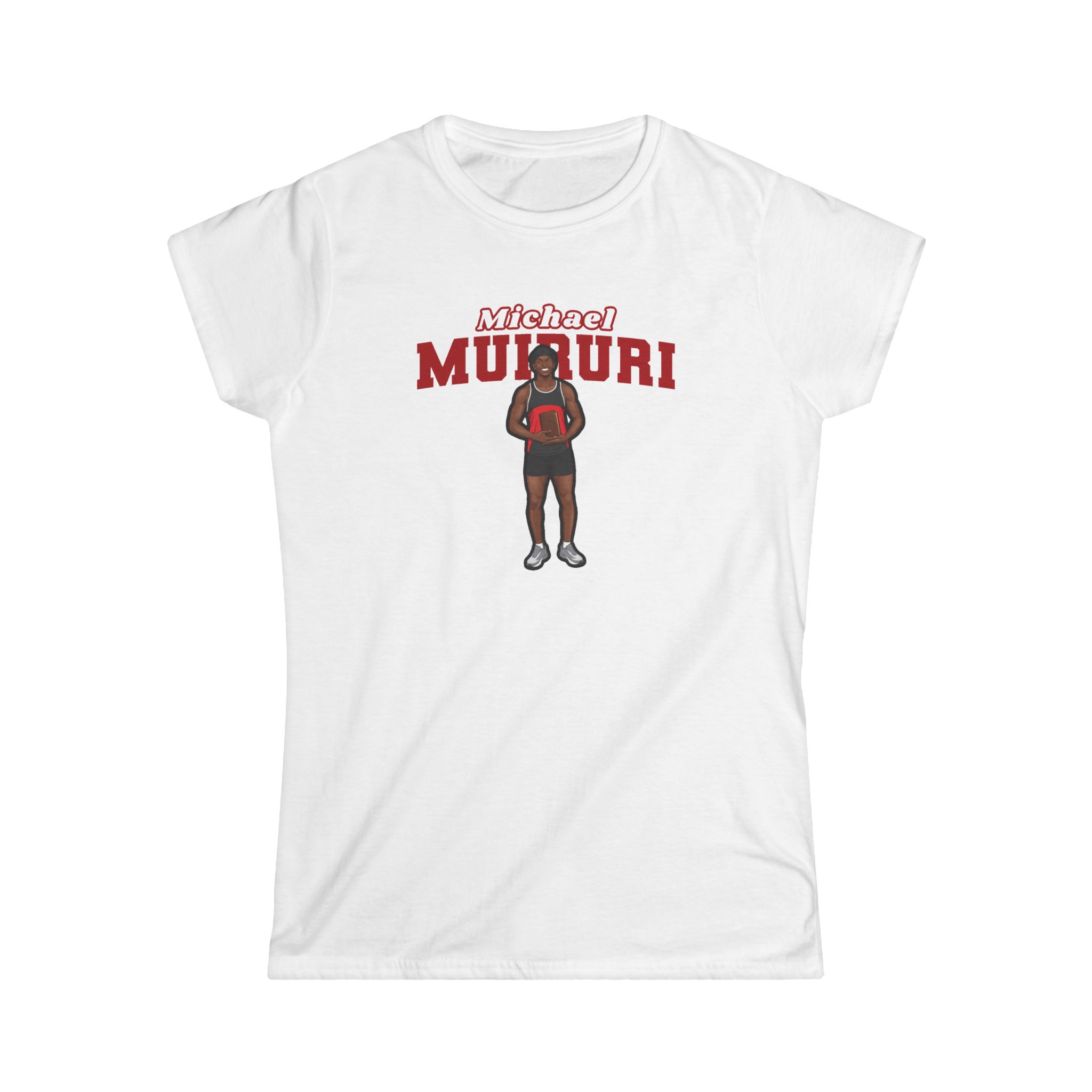 Women's Softstyle Tee — character_name_arch in White