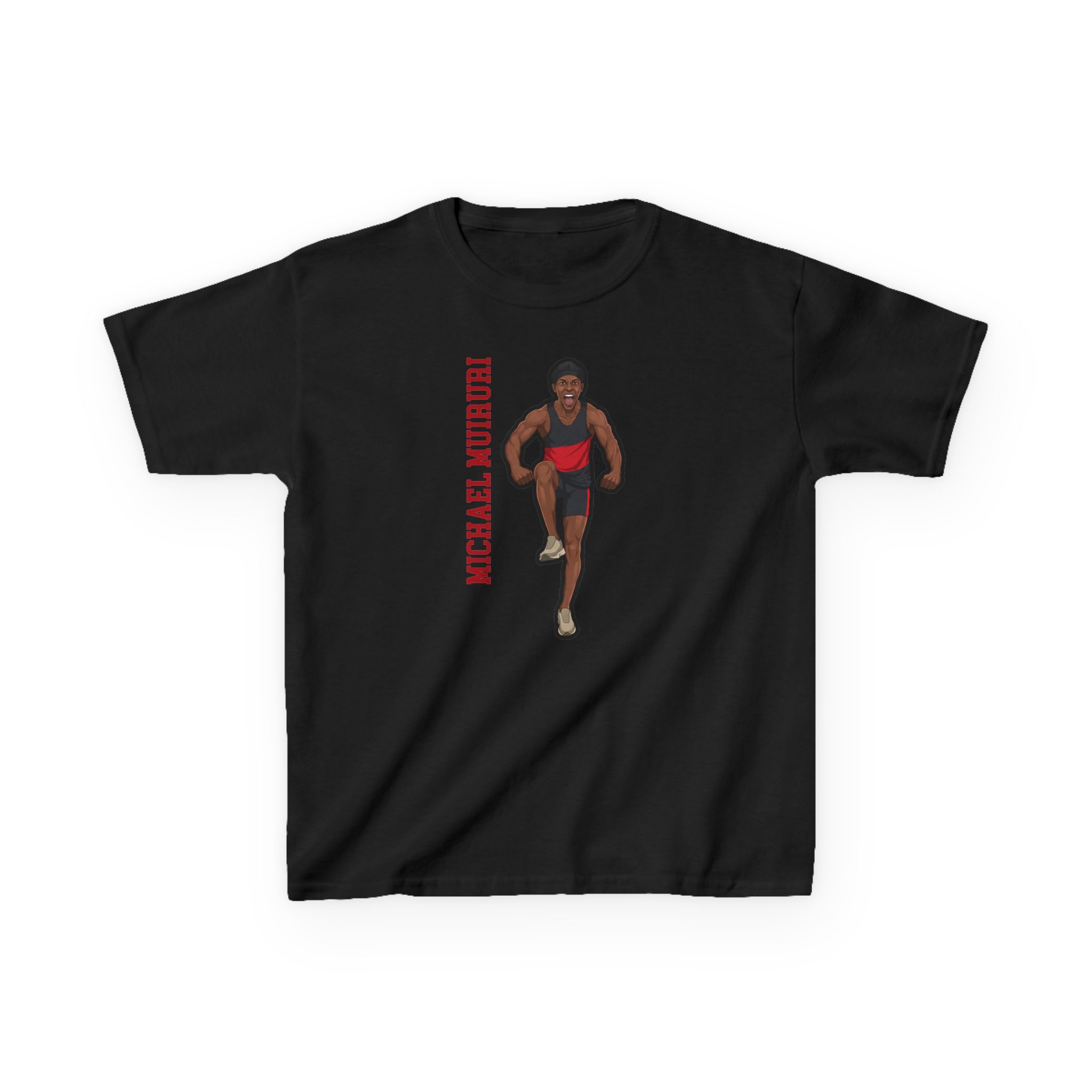 Youth Tee — character_name_vertical in Black