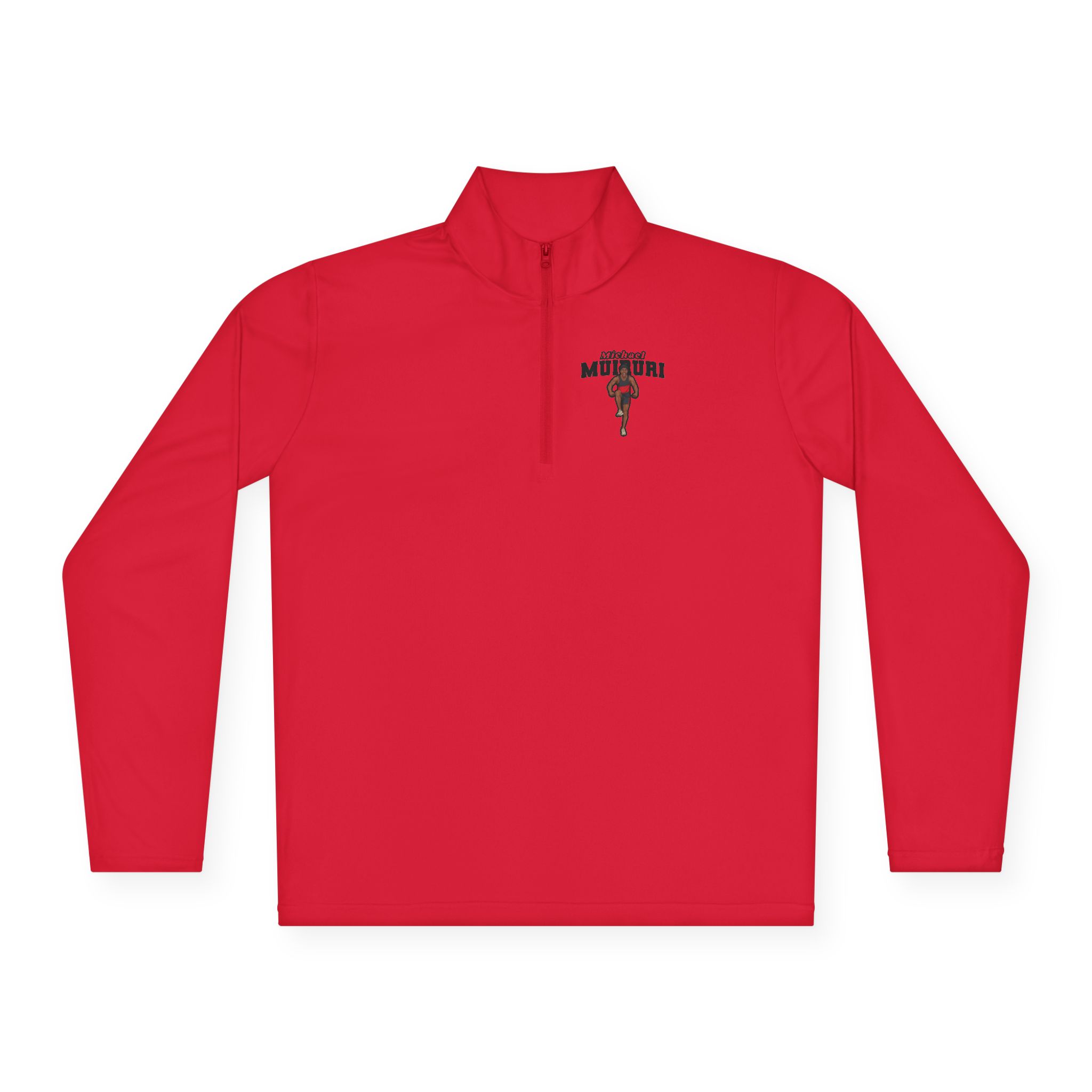 Q-Zip Pullover — character_name_arch in Red