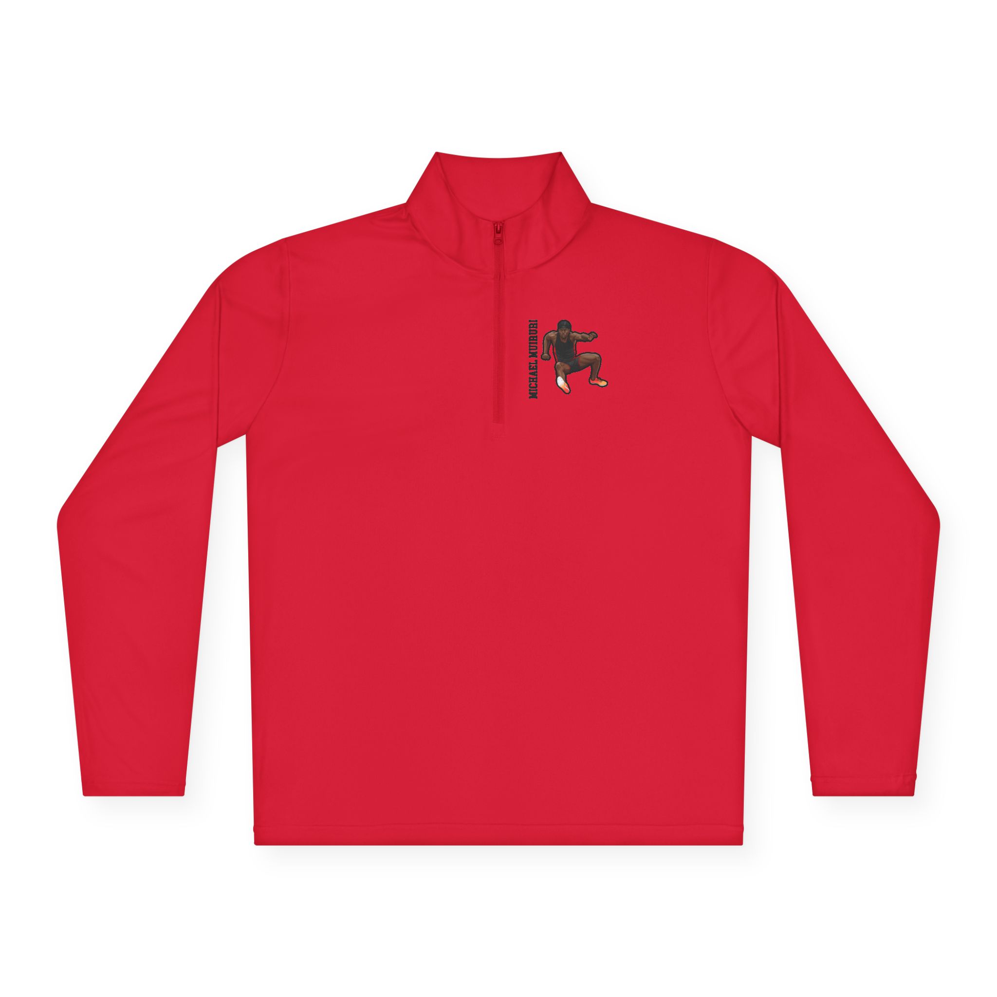 Q-Zip Pullover — character_name_vertical in Red