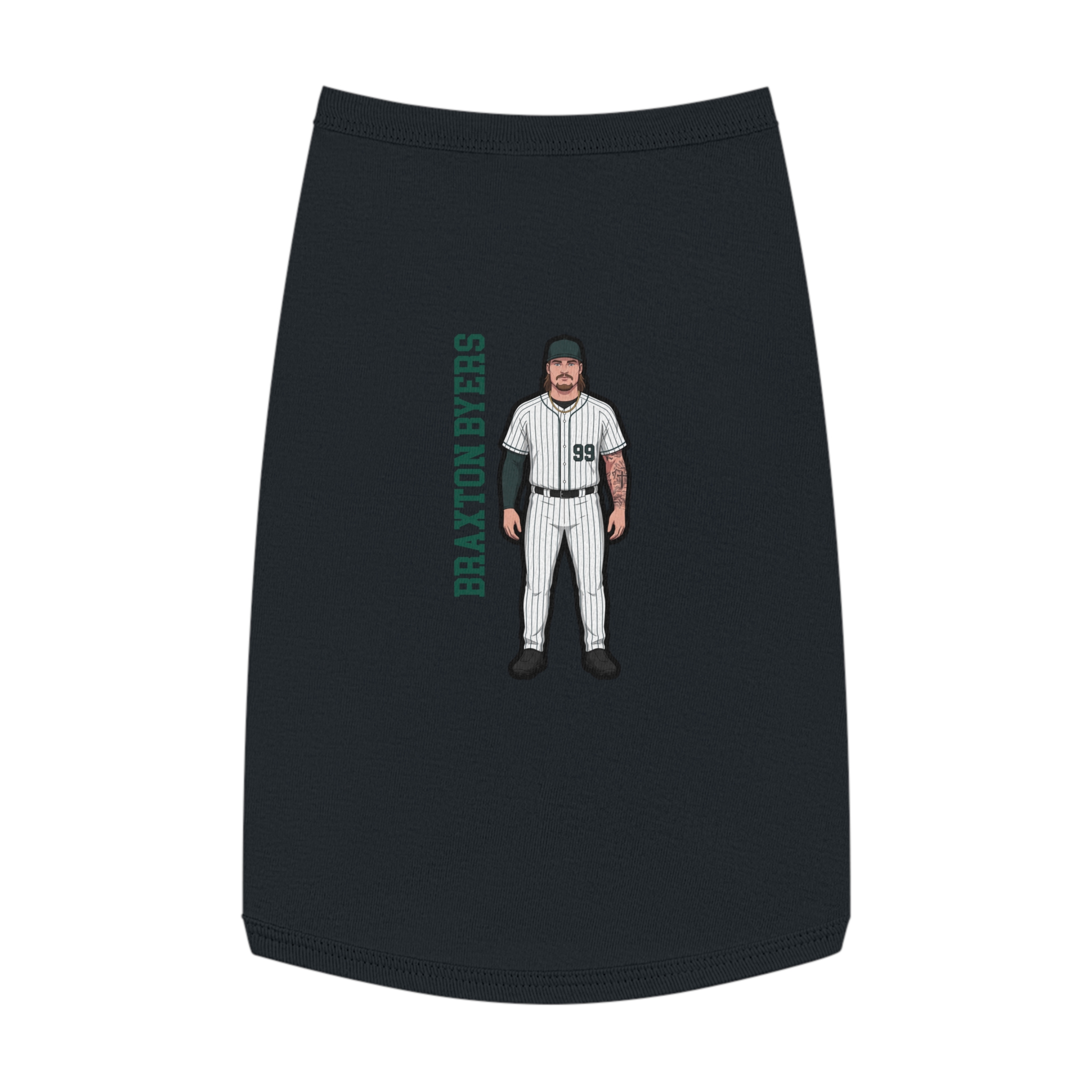 Pet Tank Top — character_name_vertical in Black