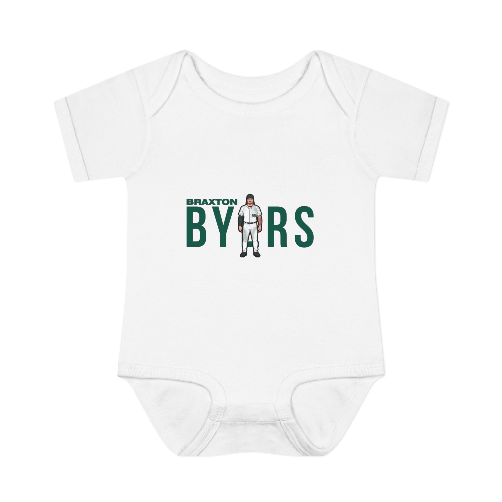 Baby Onesie — character_player_name in White