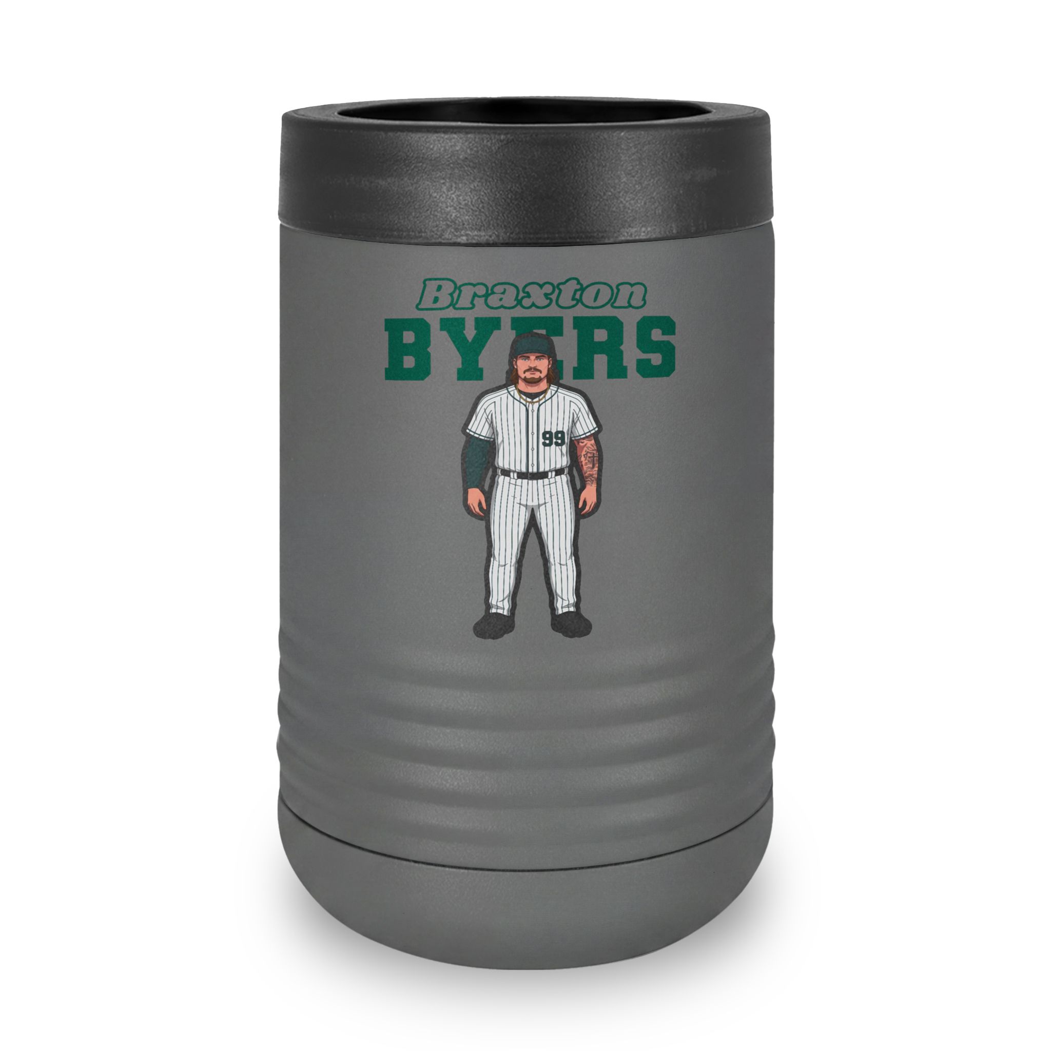 Stainless Can Cooler — character_name_arch in Grey