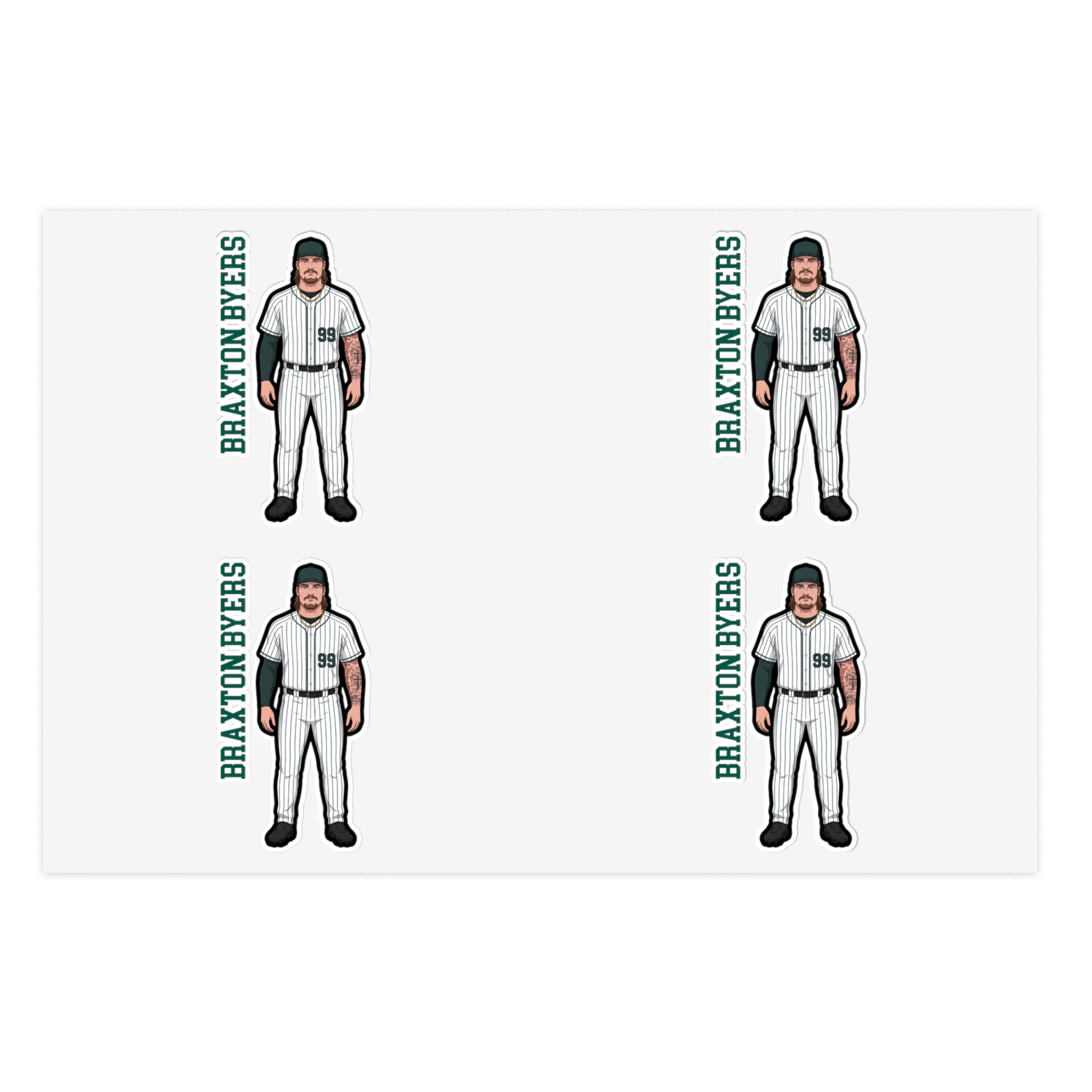 Sticker Sheet — character_name_vertical in Classic