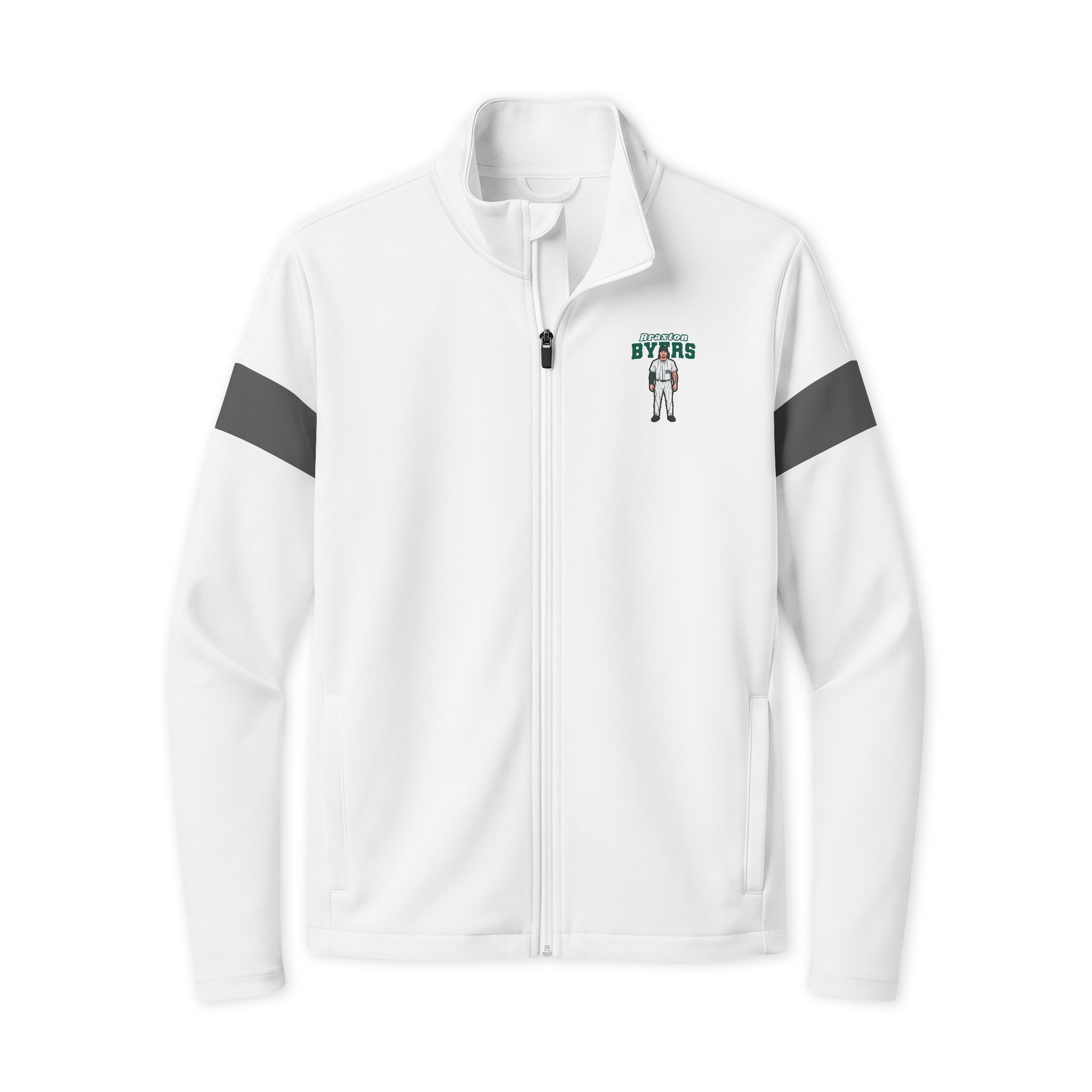 Travel Full-Zip Jacket — character_name_arch in White/ Iron Grey