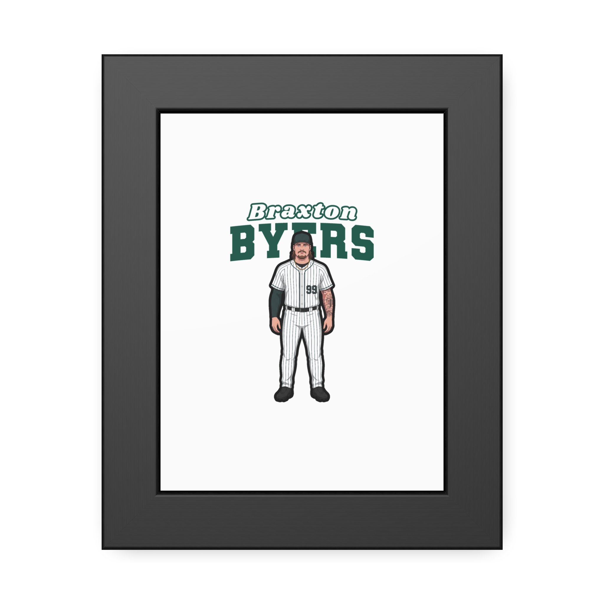 Framed Poster — character_name_arch in Black
