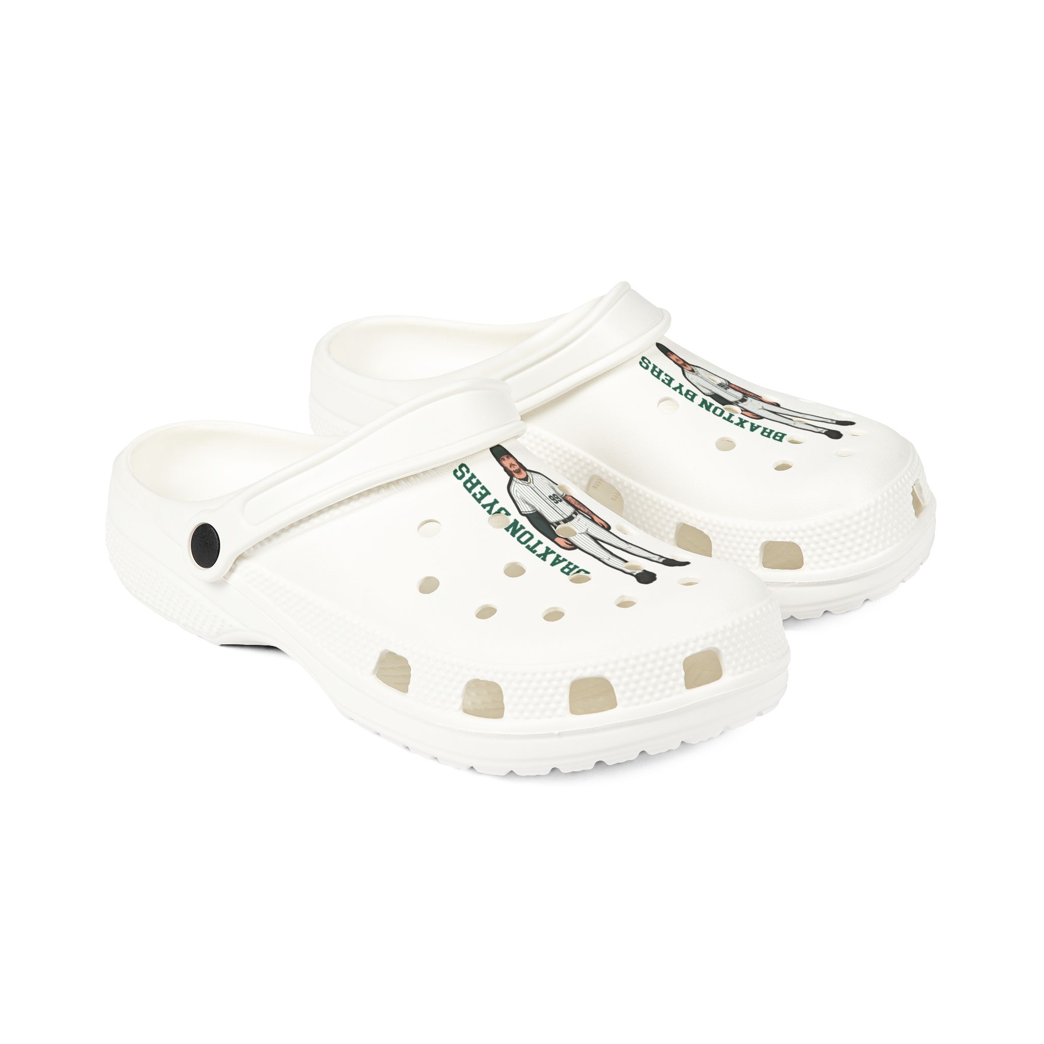 Rubber Clogs — character_name_vertical in White