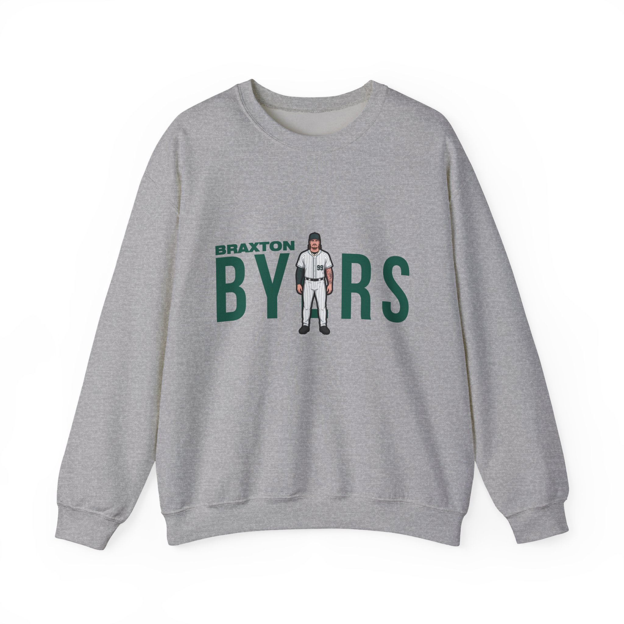 Crewneck Sweatshirt — character_player_name in Grey