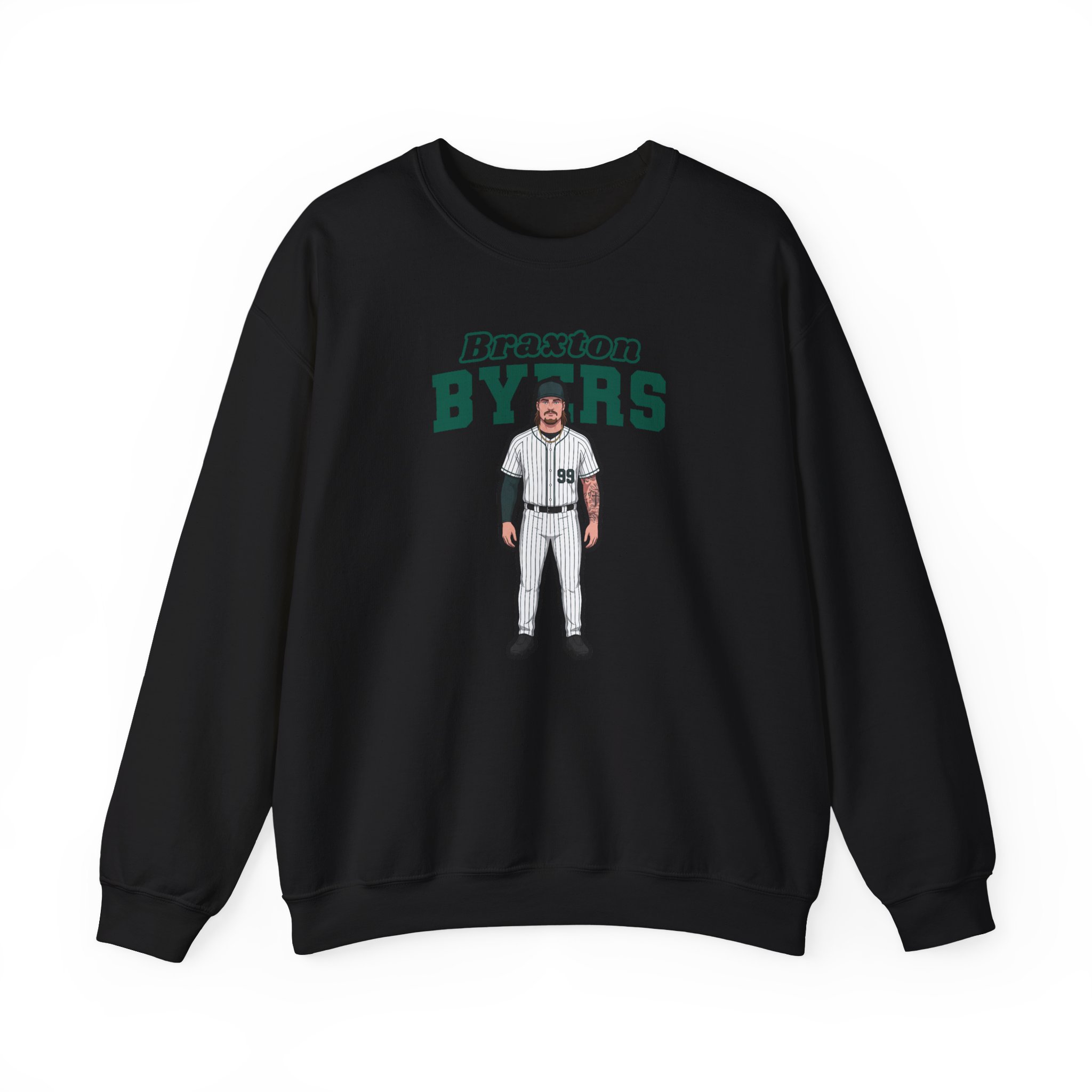 Crewneck Sweatshirt — character_name_arch in Black