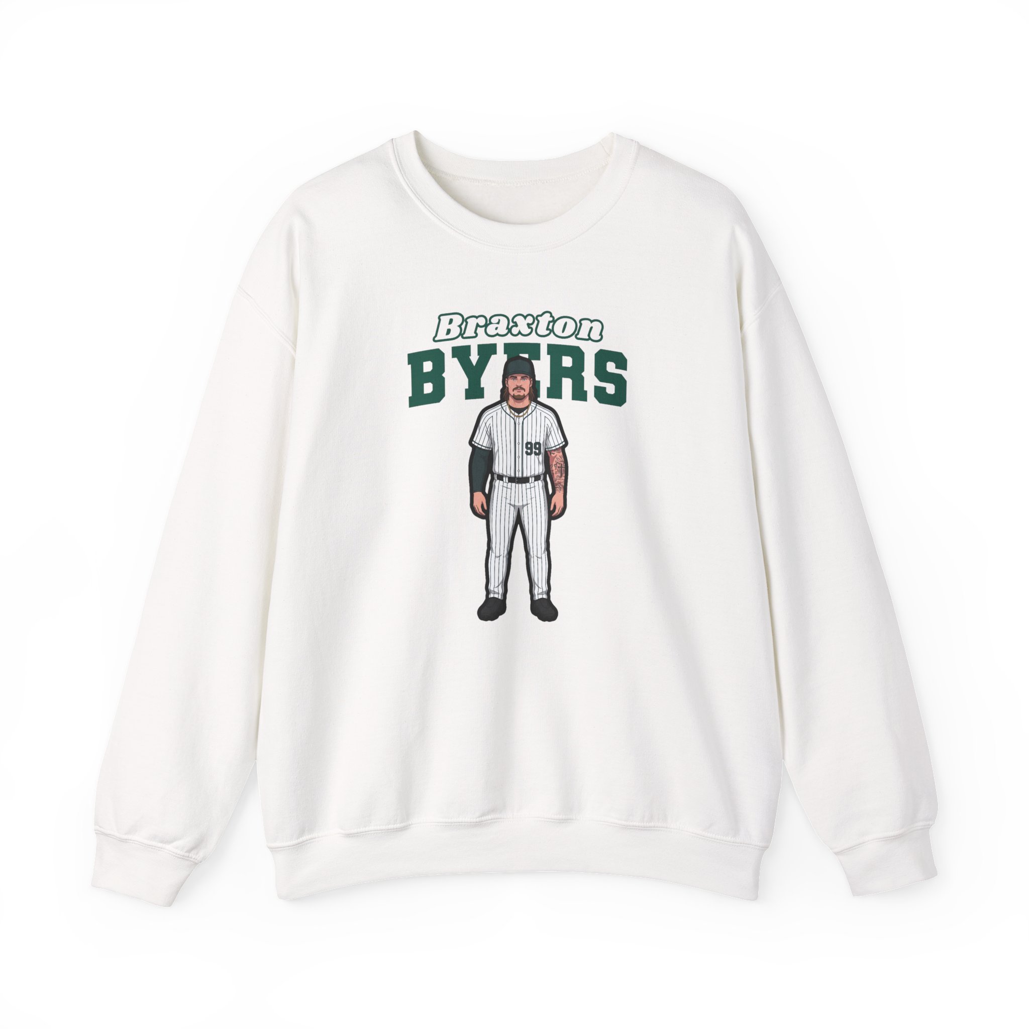 Crewneck Sweatshirt — character_name_arch in White