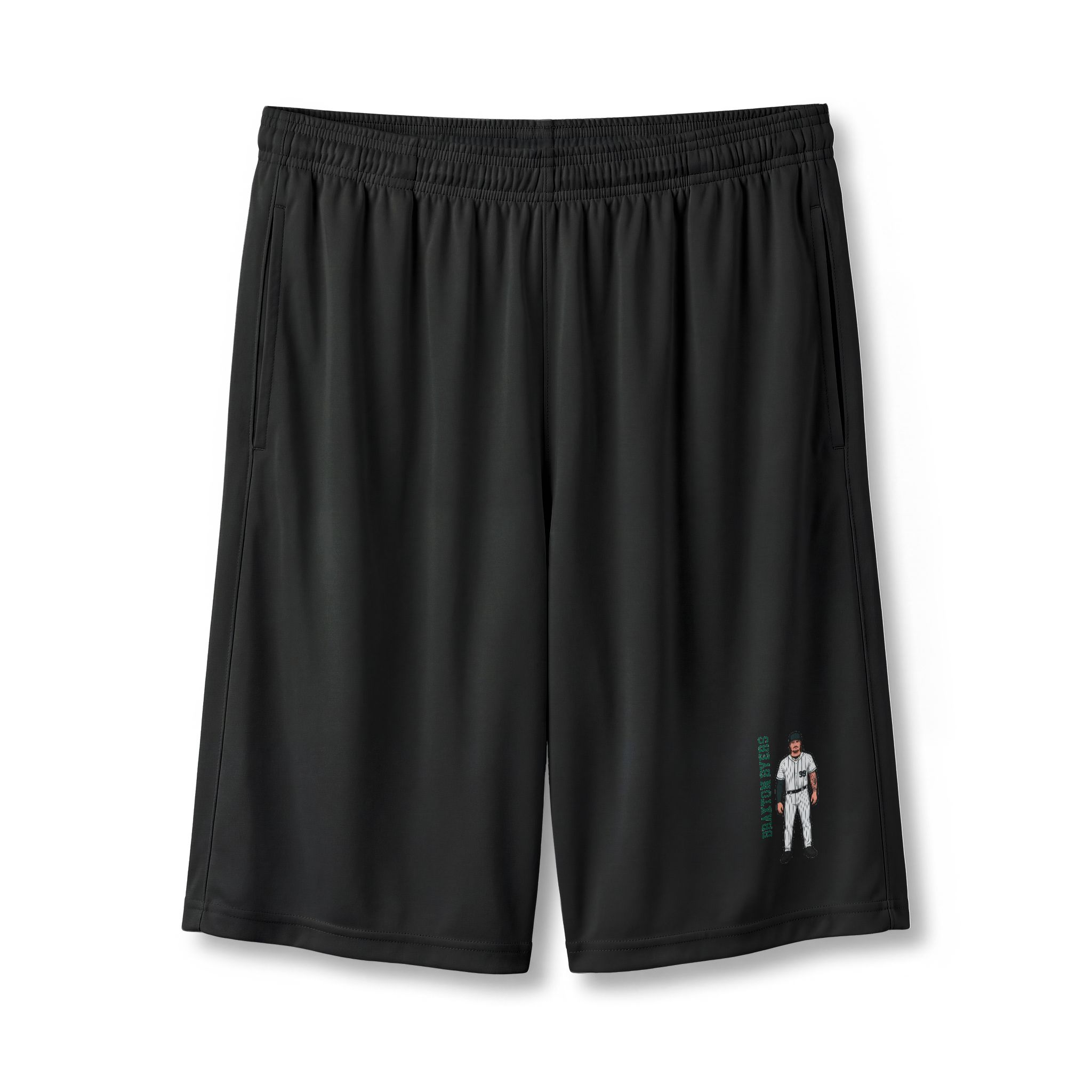 Shorts — character_name_vertical in Black