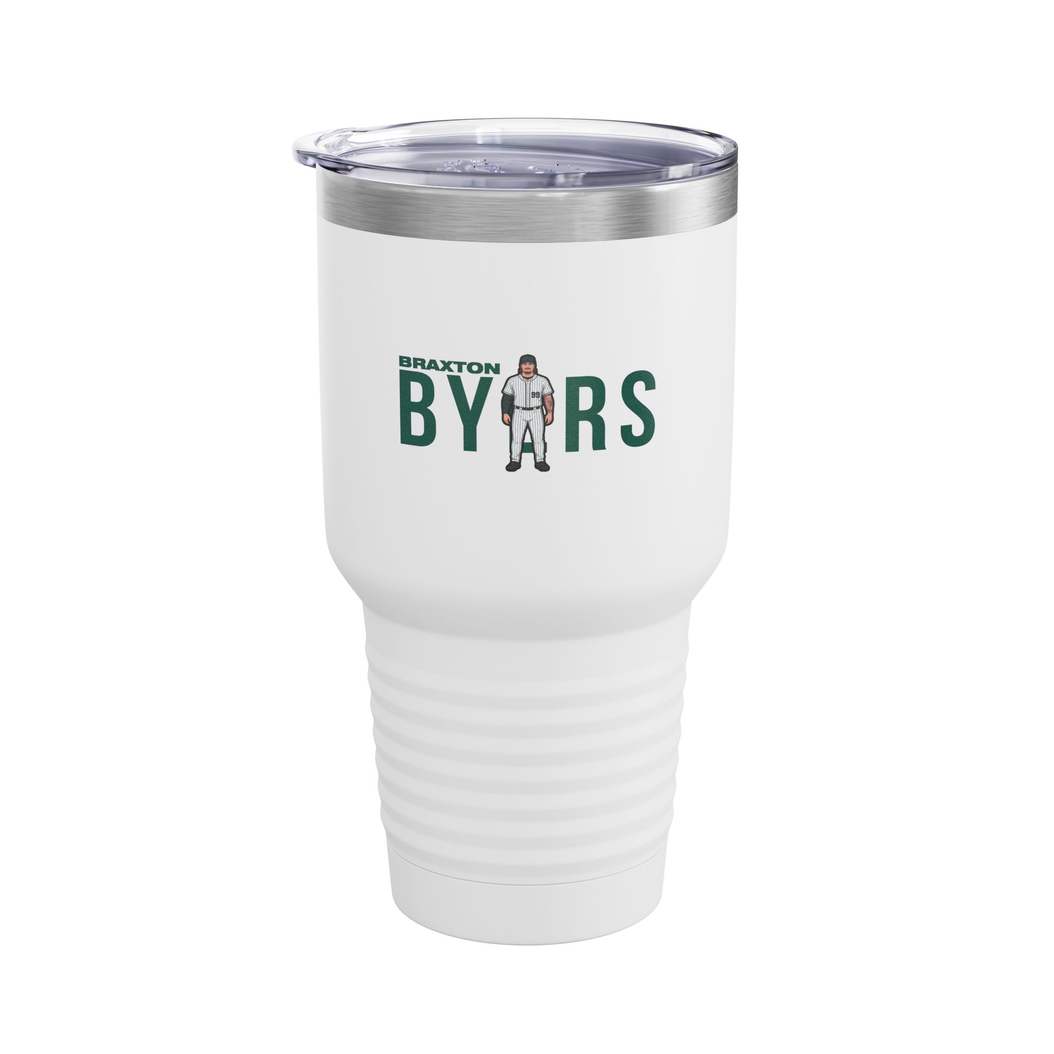 30oz Tumbler — character_player_name in White