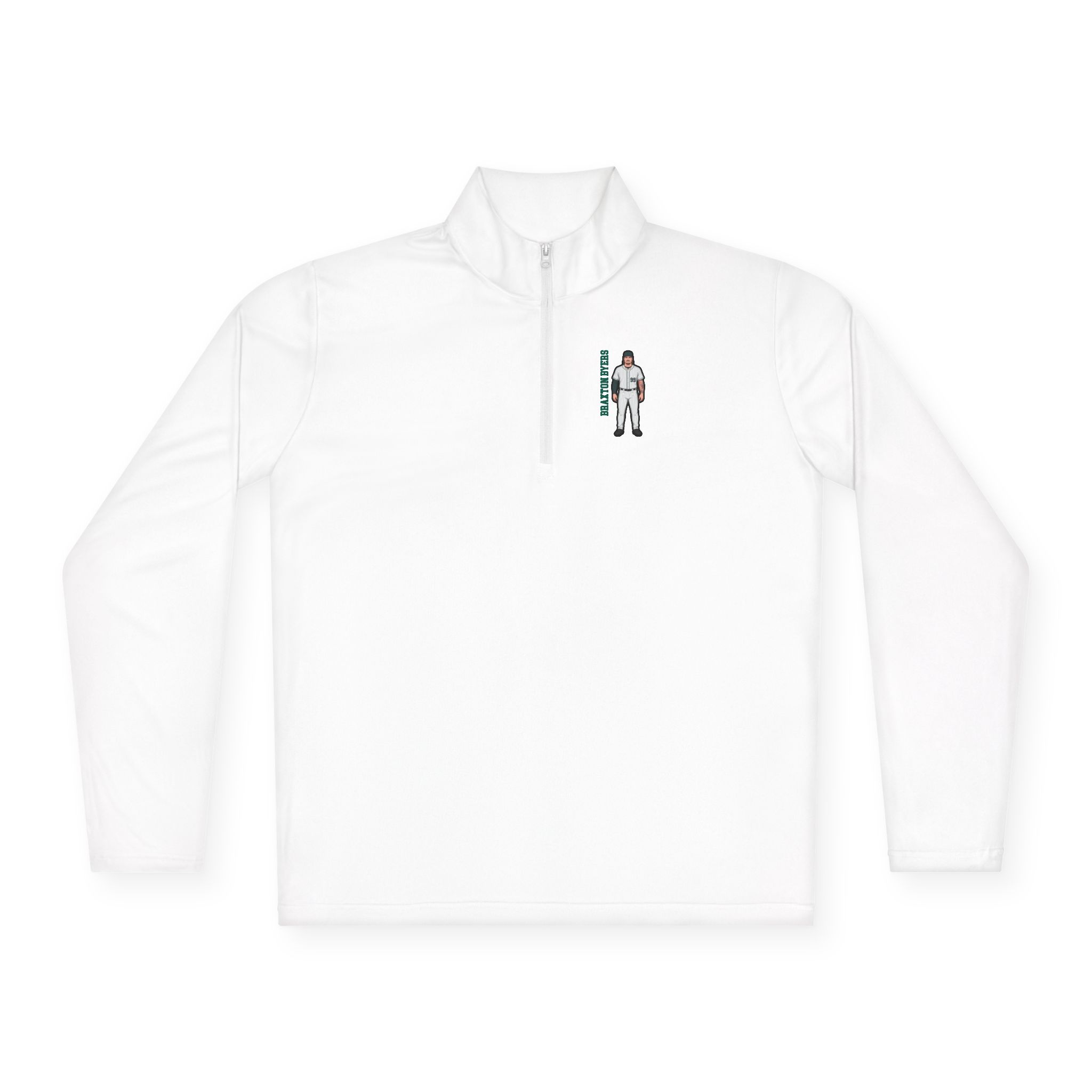 Q-Zip Pullover — character_name_vertical in White