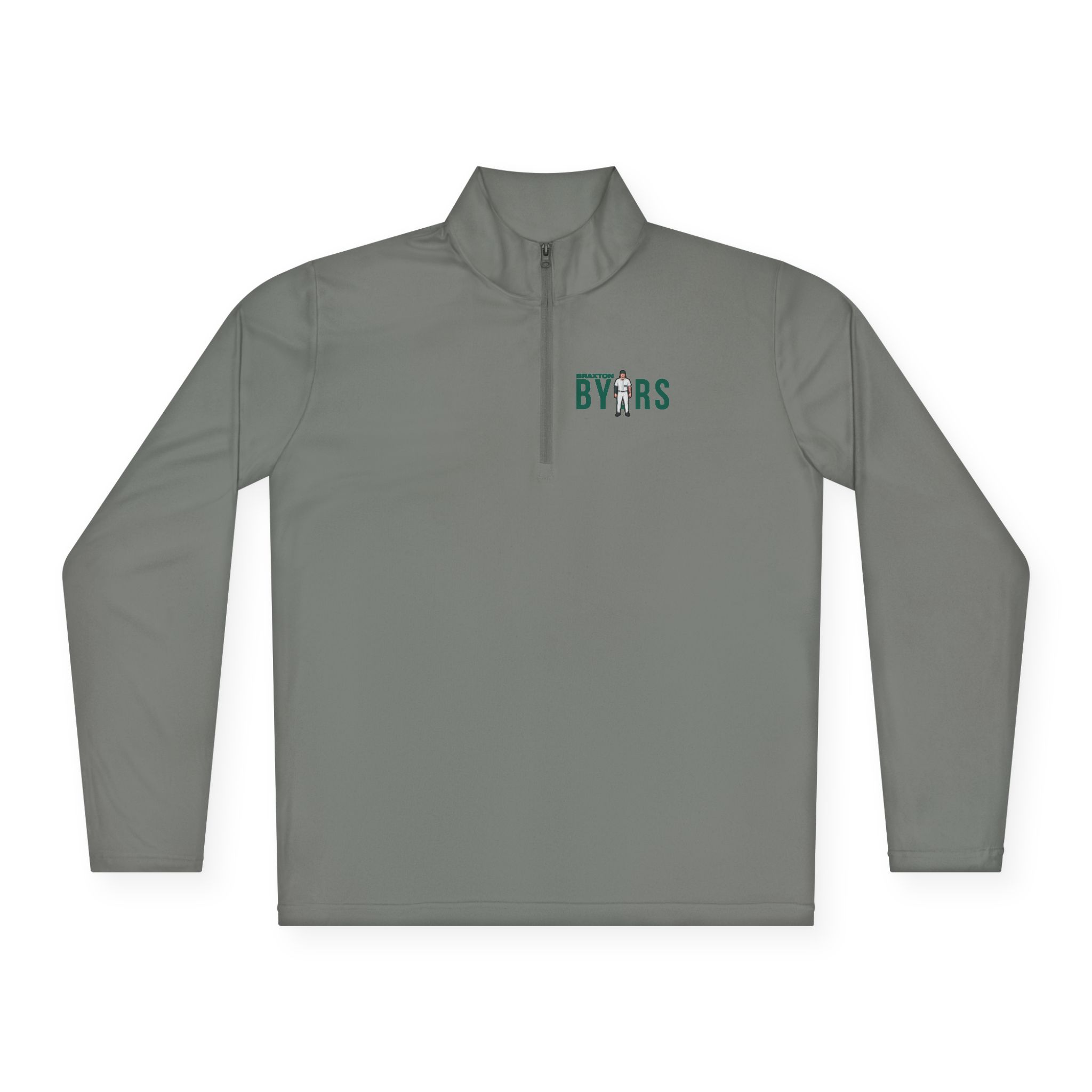 Q-Zip Pullover — character_player_name in Grey