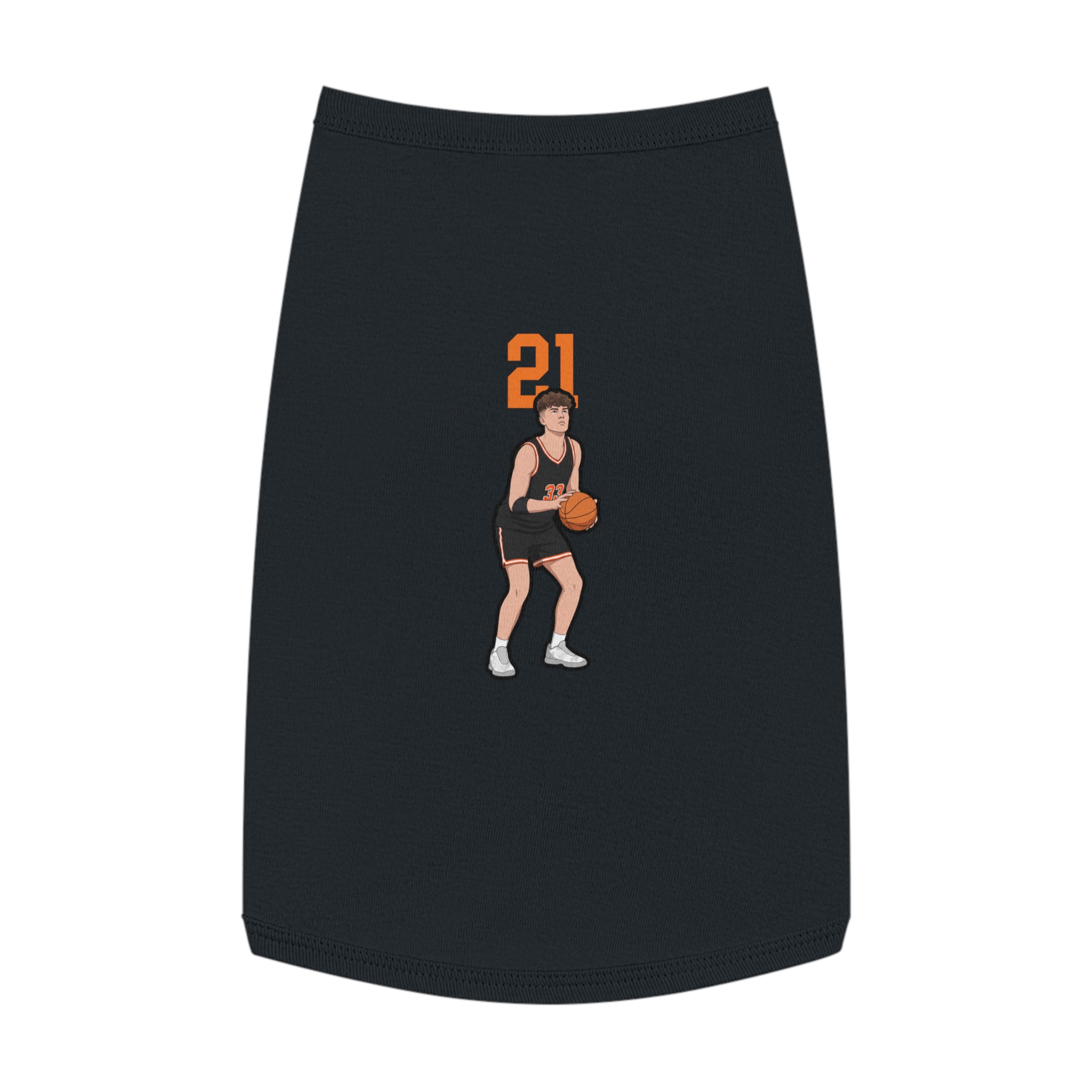 Pet Tank Top — character_number_top in Black