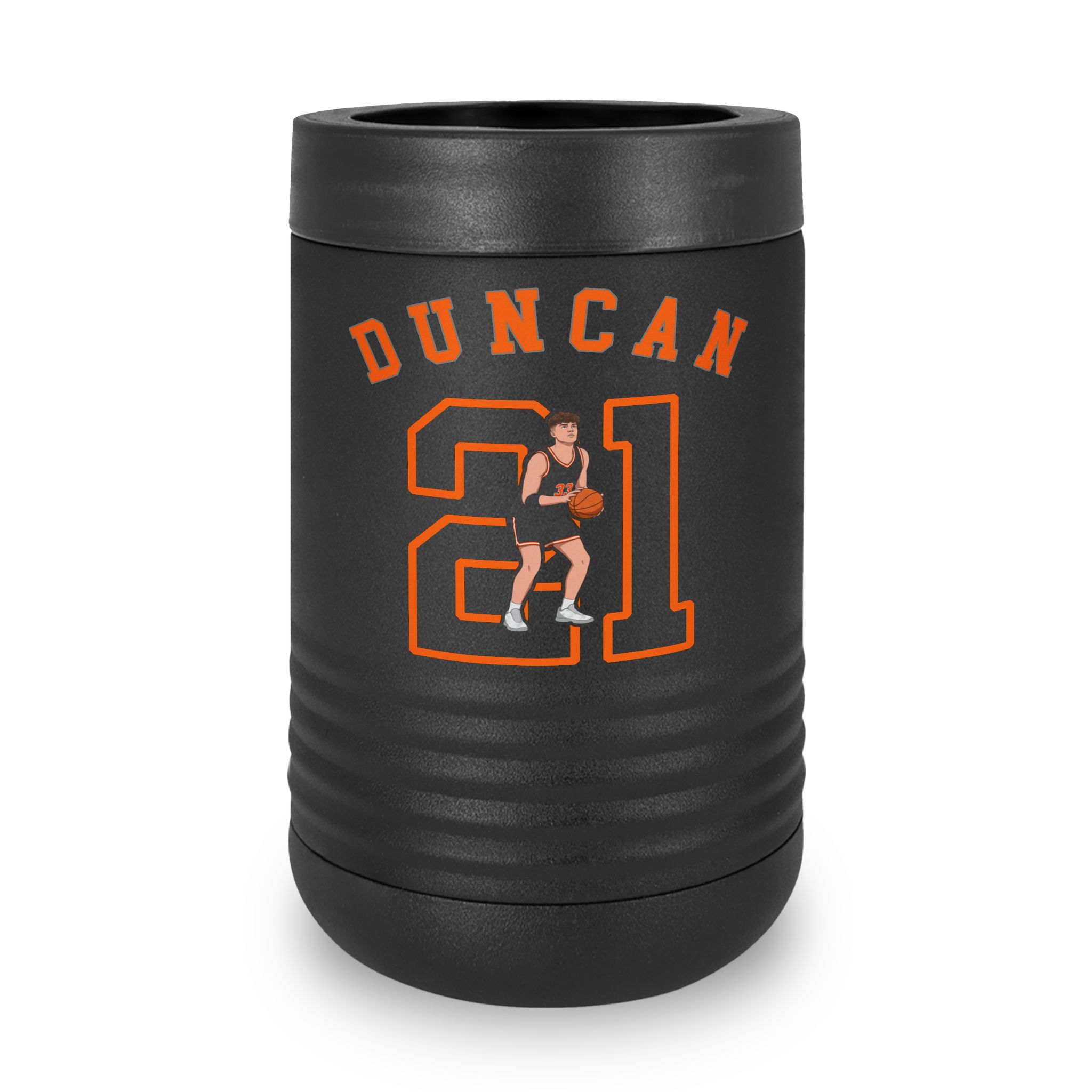 Stainless Can Cooler — character_shirsey_arch in Black