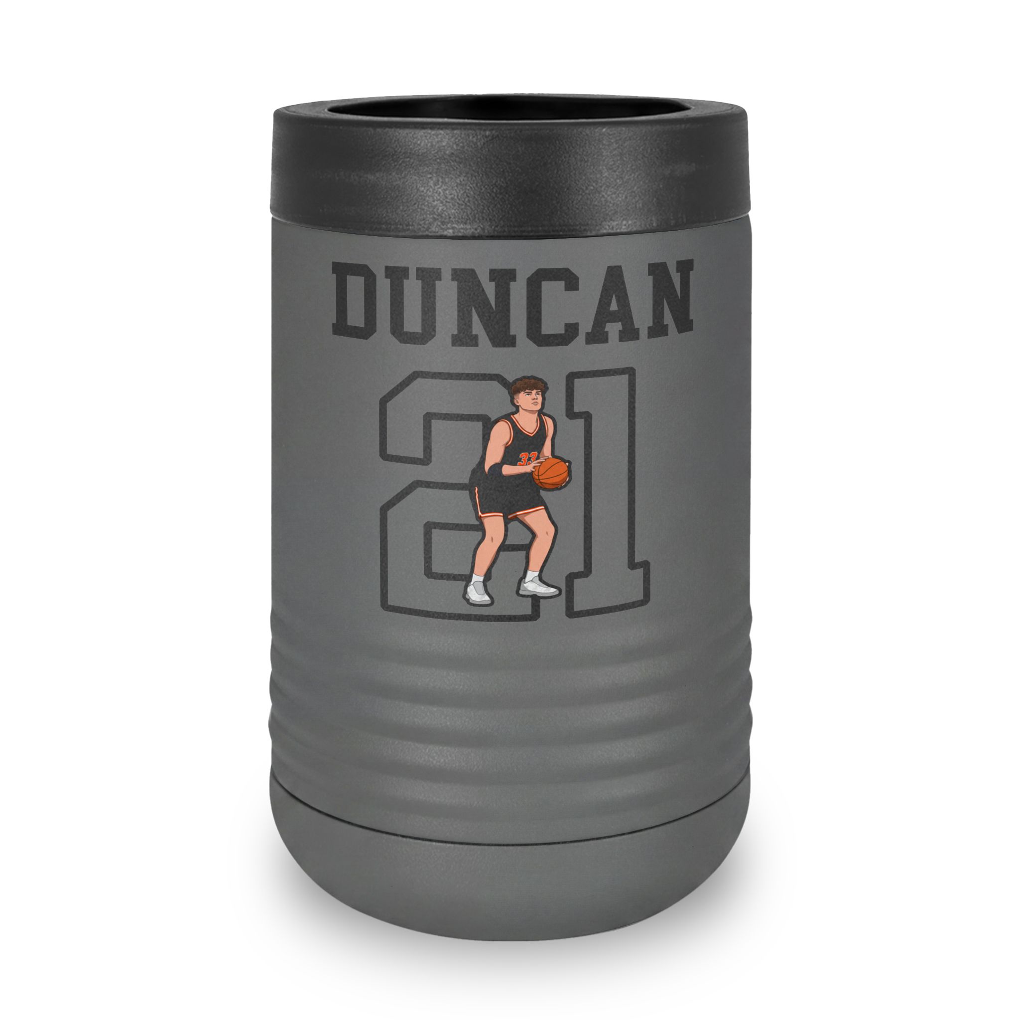 Stainless Can Cooler — character_shirsey in Grey