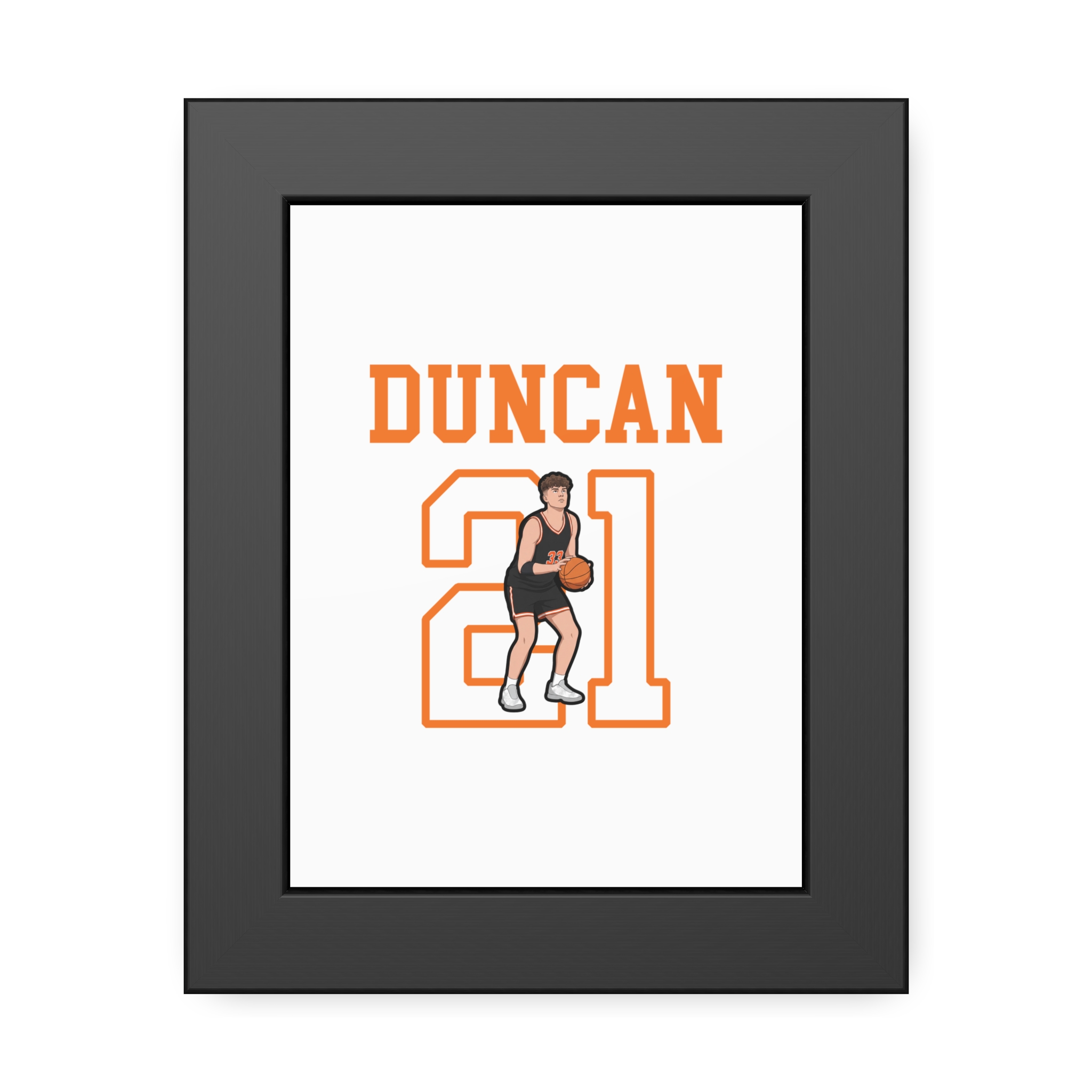 Framed Poster — character_shirsey in Black
