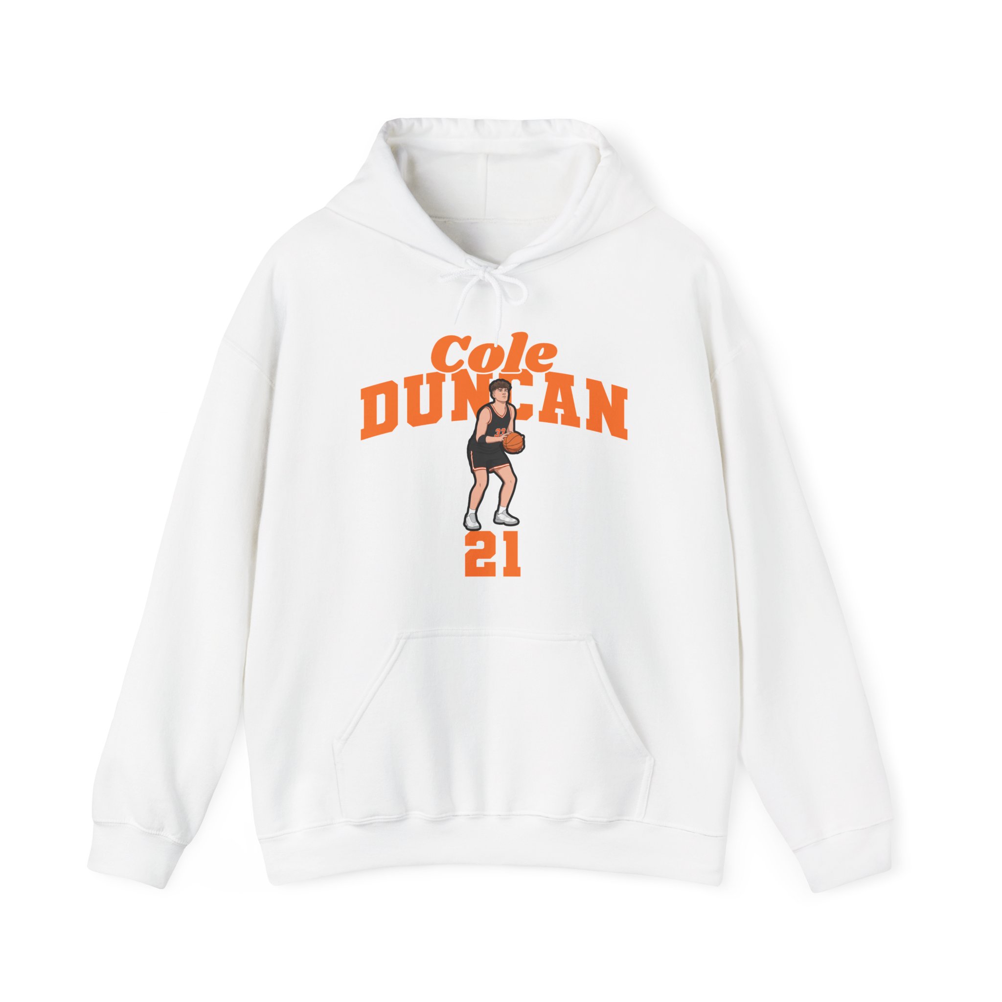 Hoodie — character_signature_arch in White