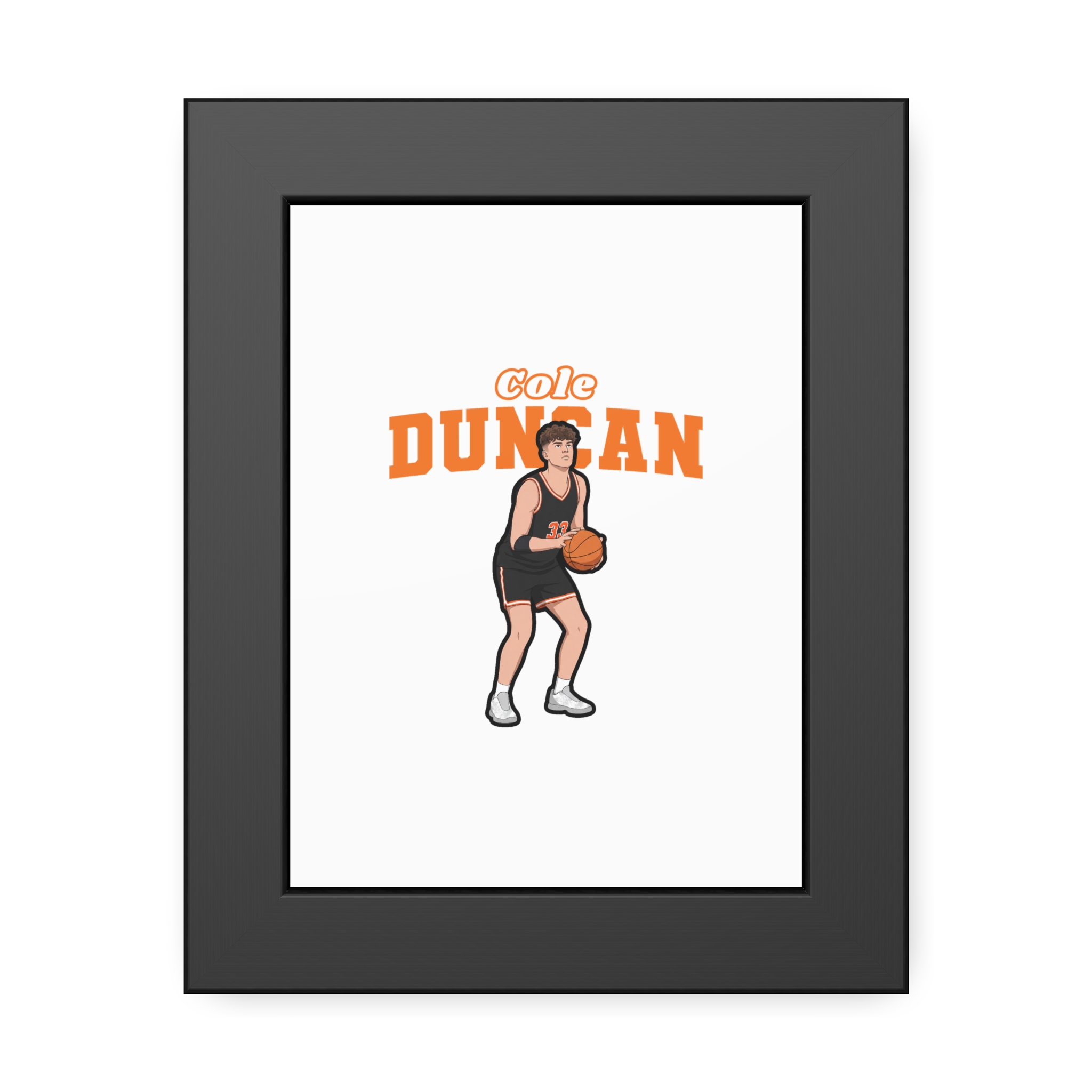 Framed Poster — character_name_arch in Black