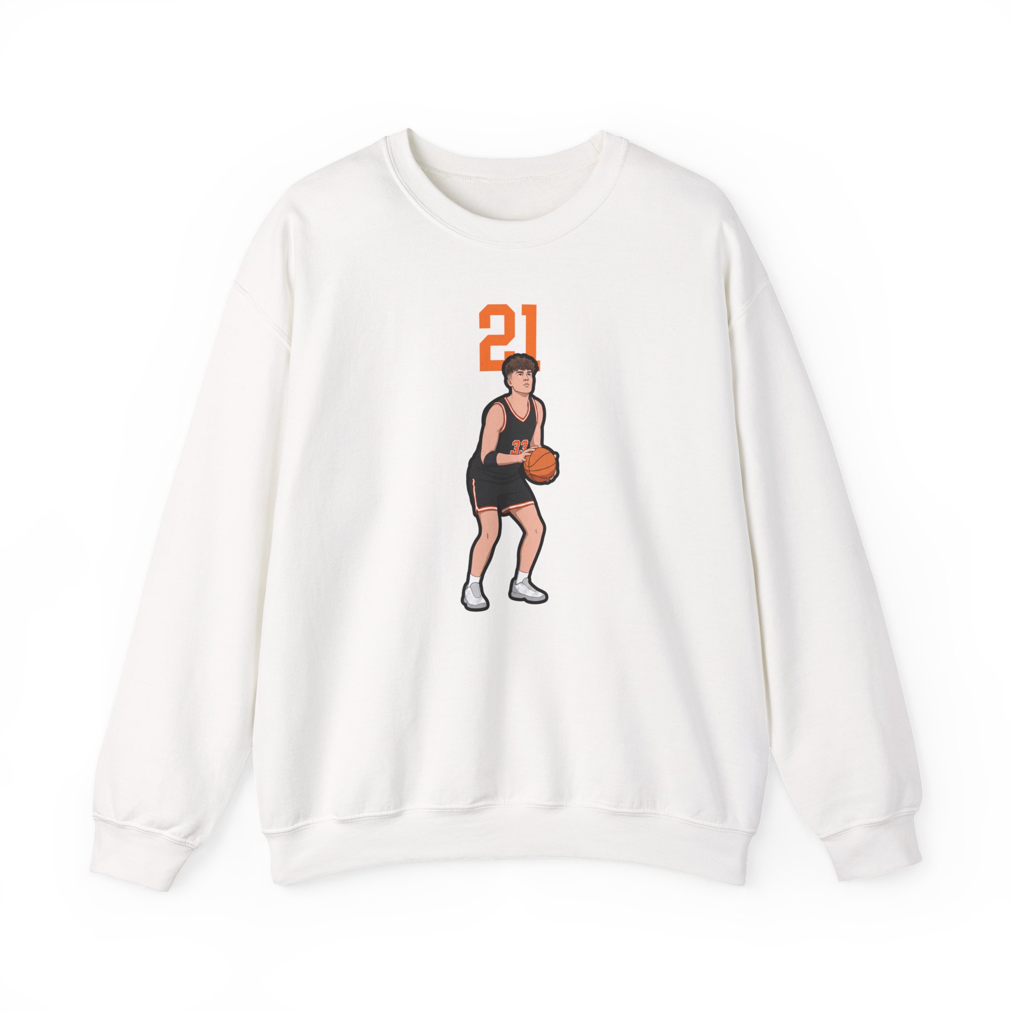 Crewneck Sweatshirt — character_number_top in White