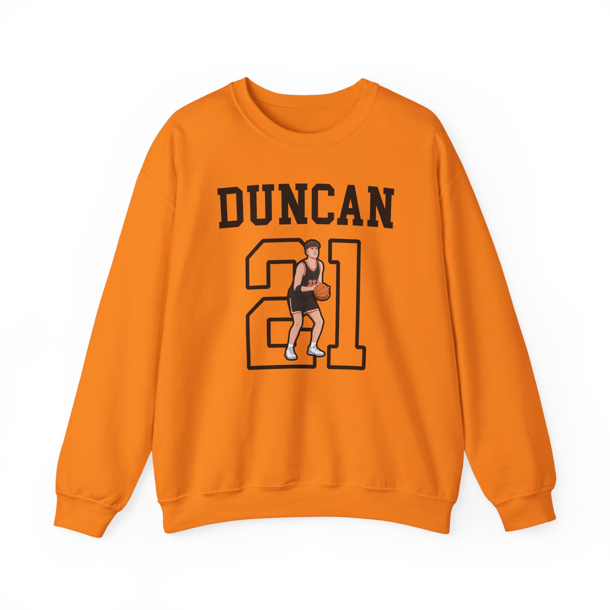 Crewneck Sweatshirt — character_shirsey in Orange