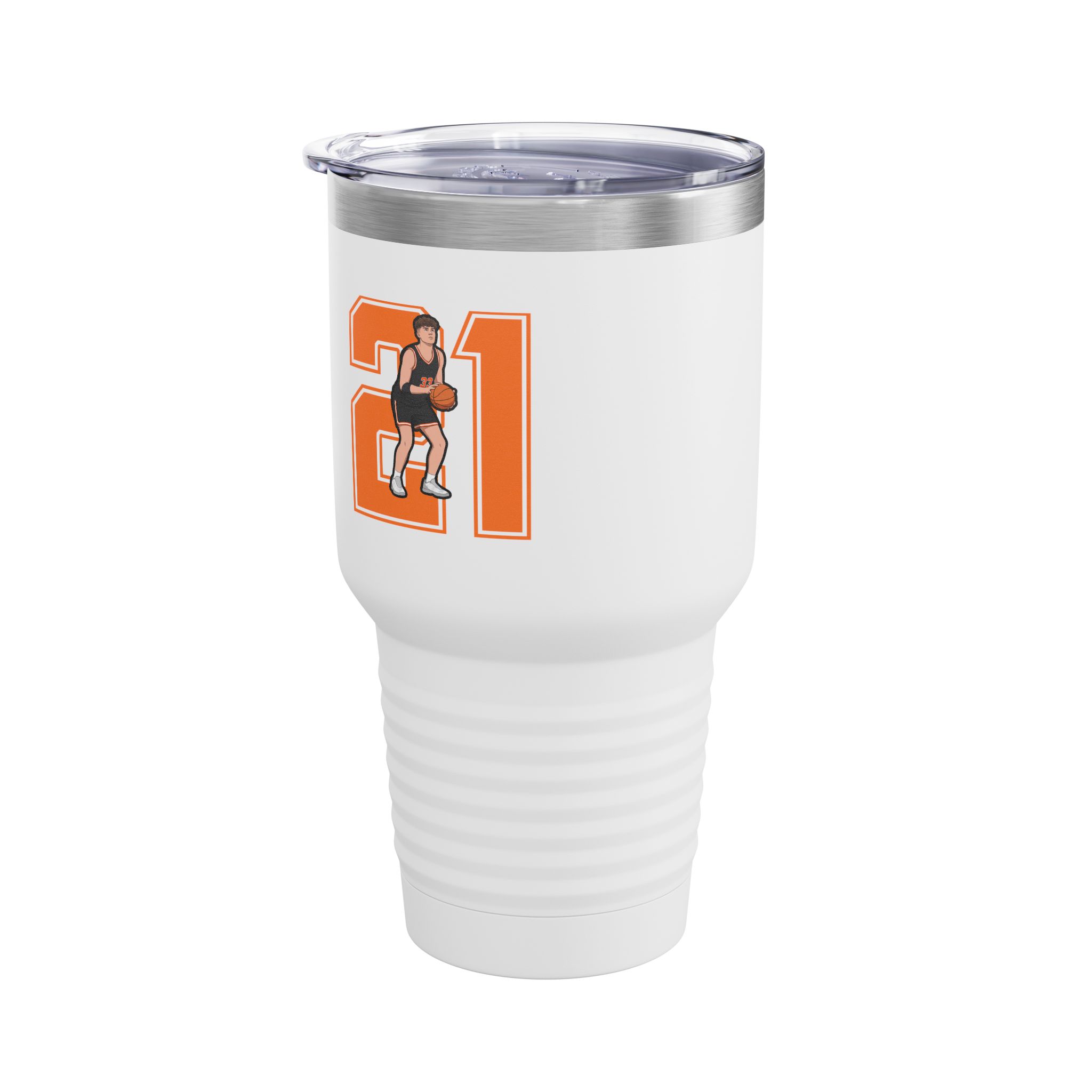 30oz Tumbler — character_number in White