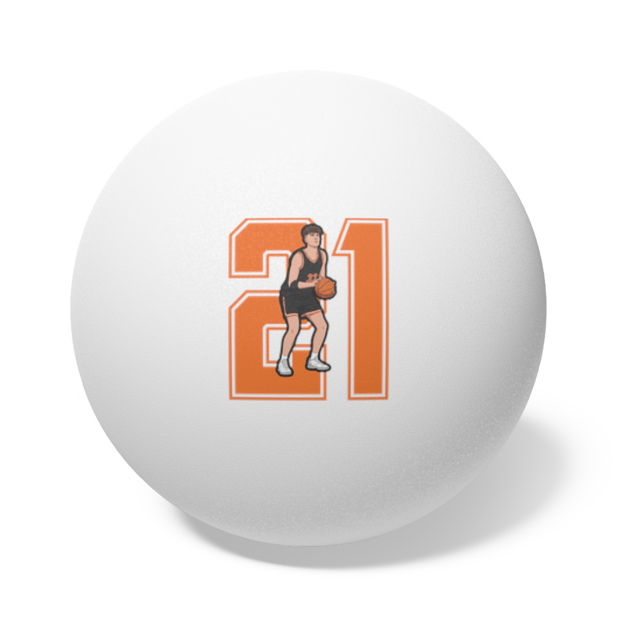 Ping Pong Balls, 6 pcs — character_number in White