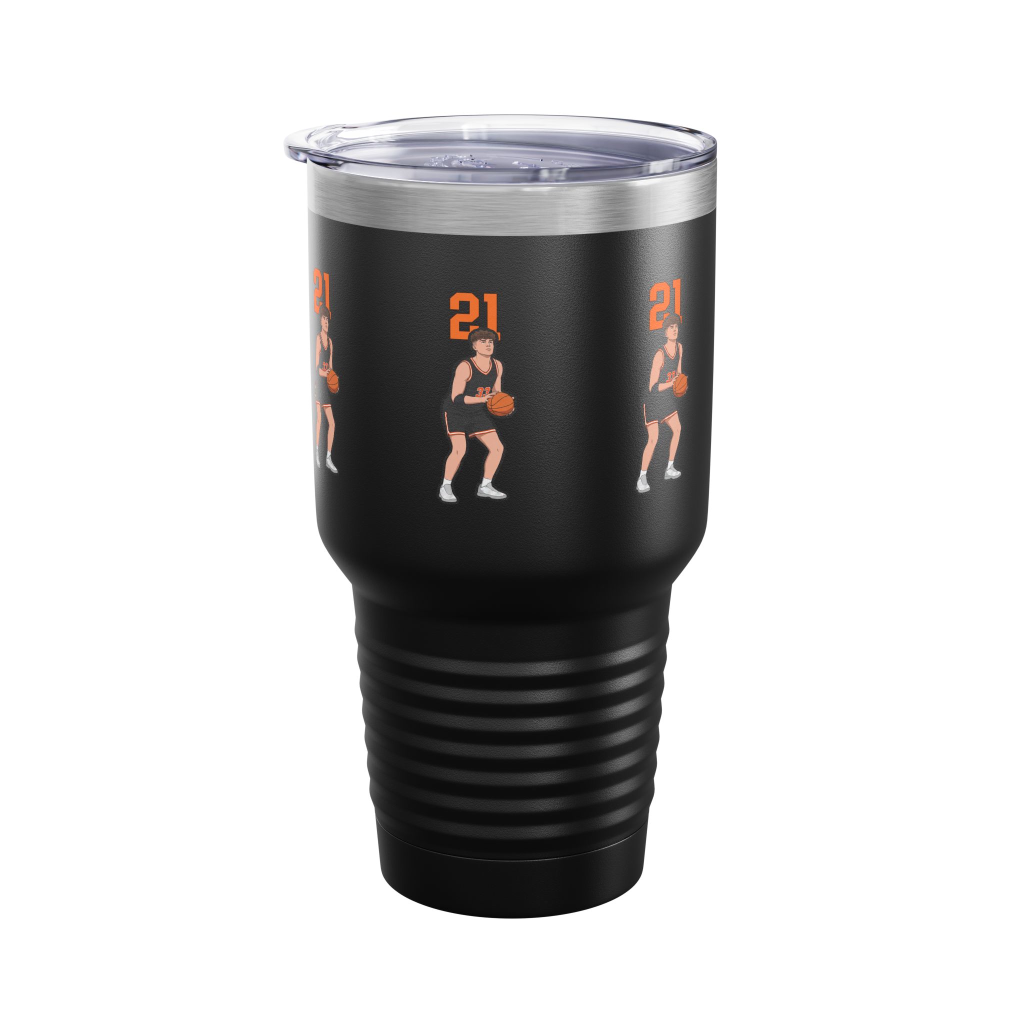 30oz Tumbler — character_number_top in Black