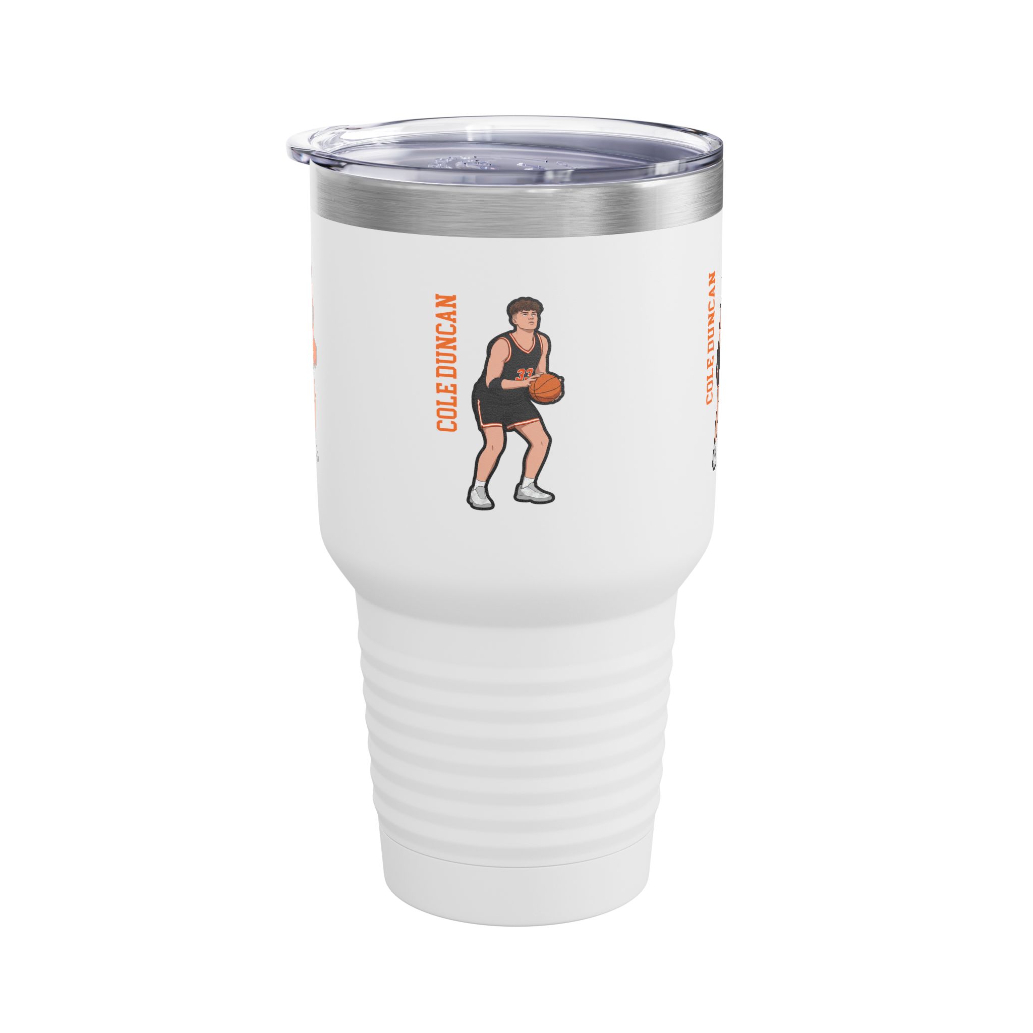 30oz Tumbler — character_name_vertical in White