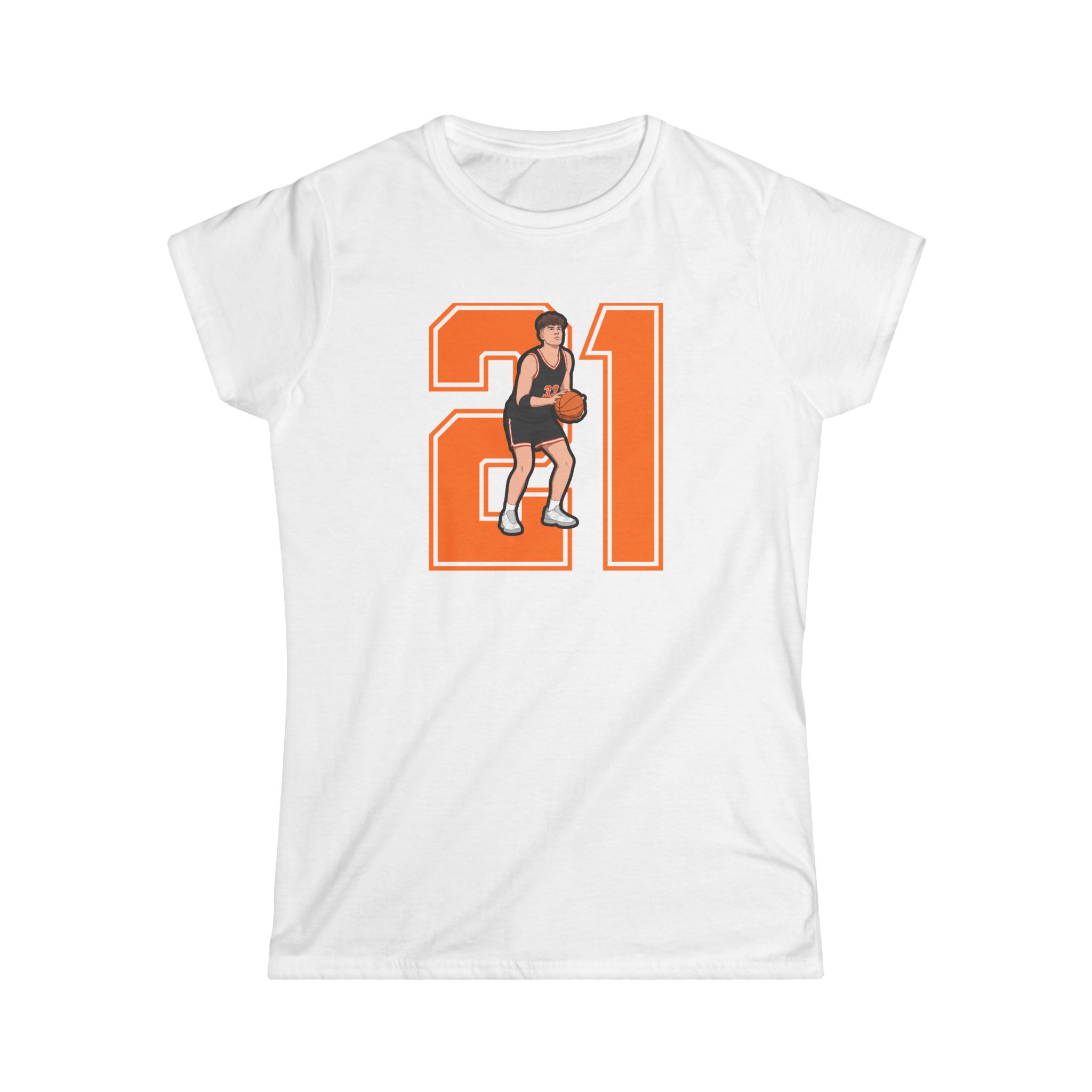 Women's Softstyle Tee — character_number in White