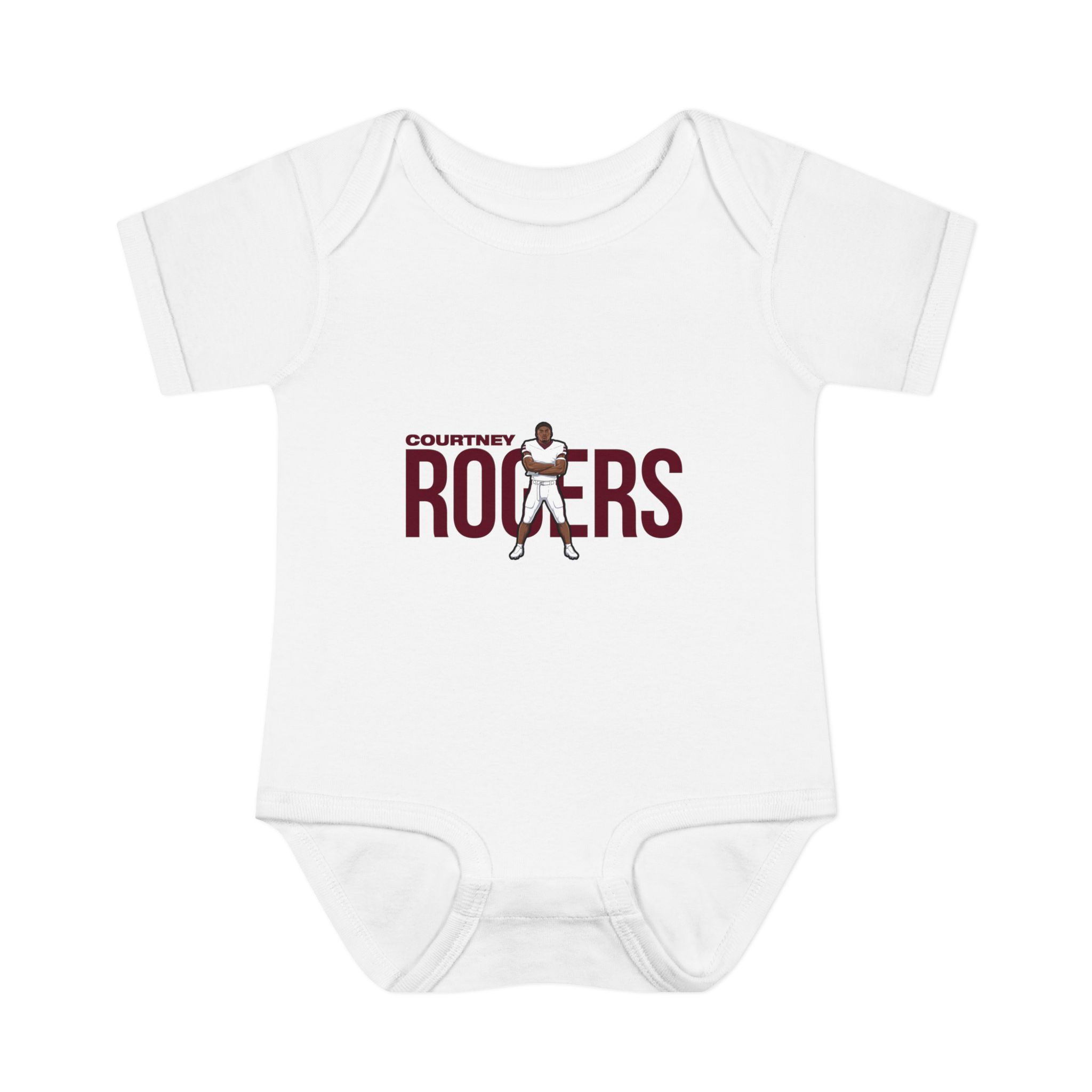 Baby Onesie — character_player_name in White
