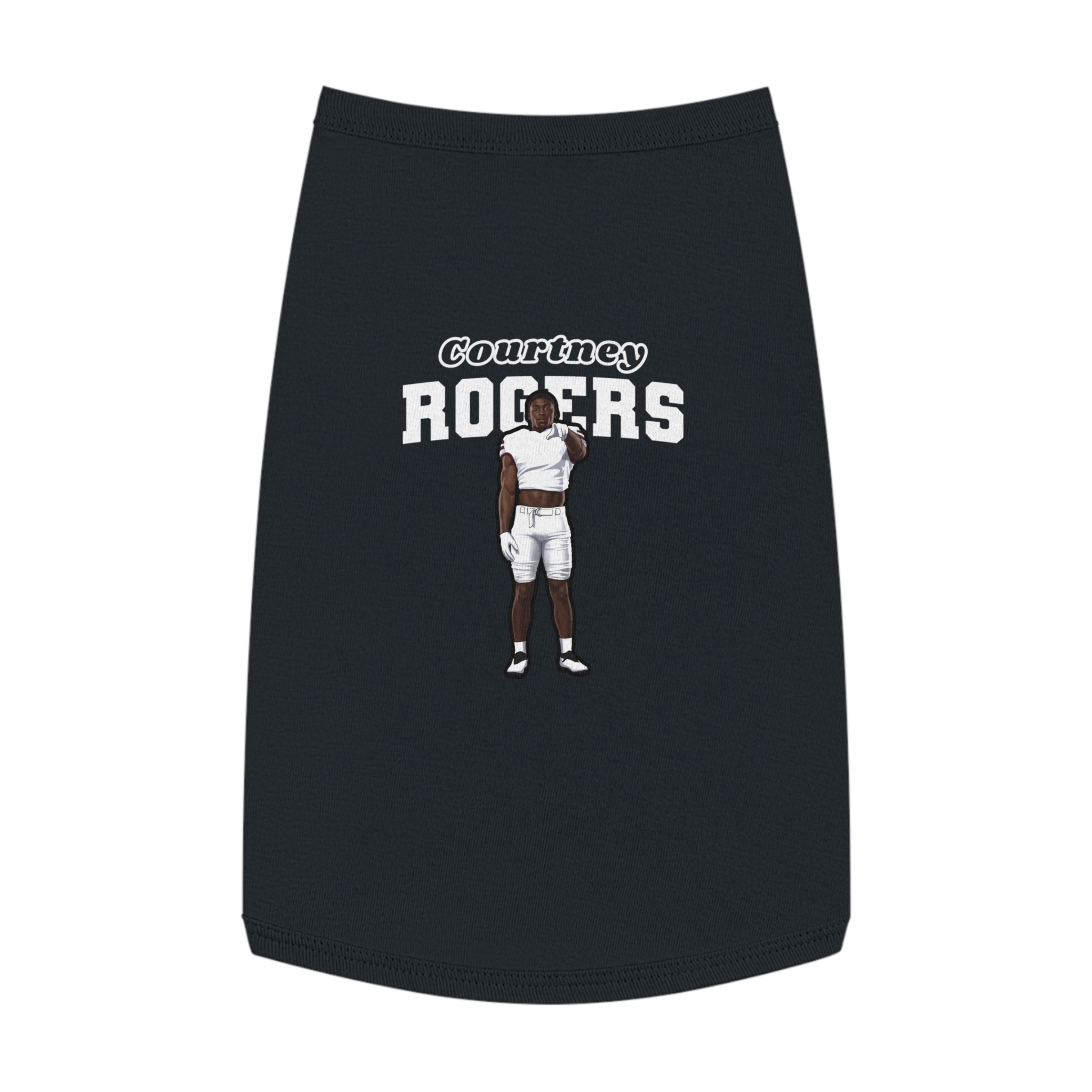 Pet Tank Top — character_name_arch in Black