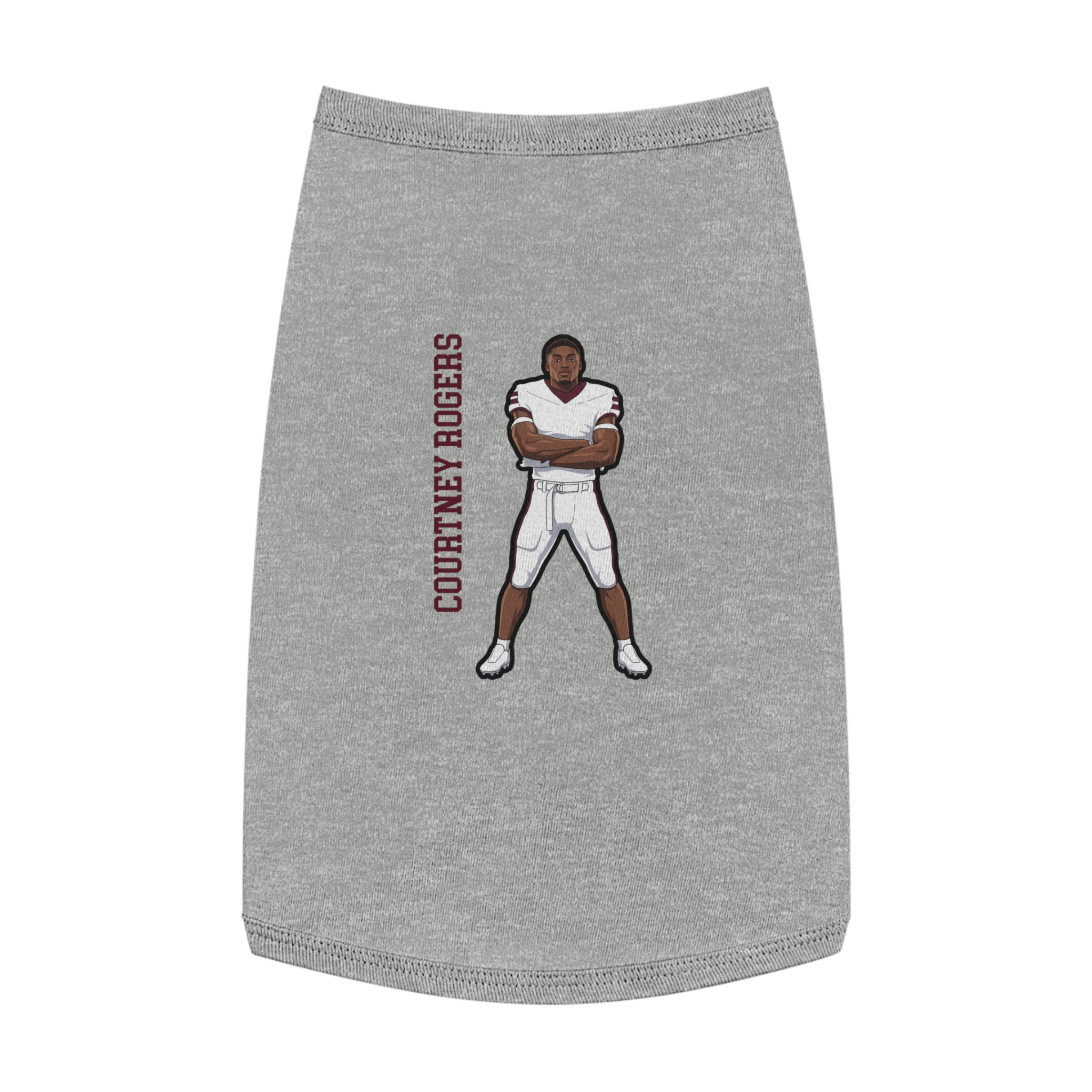 Pet Tank Top — character_name_vertical in White