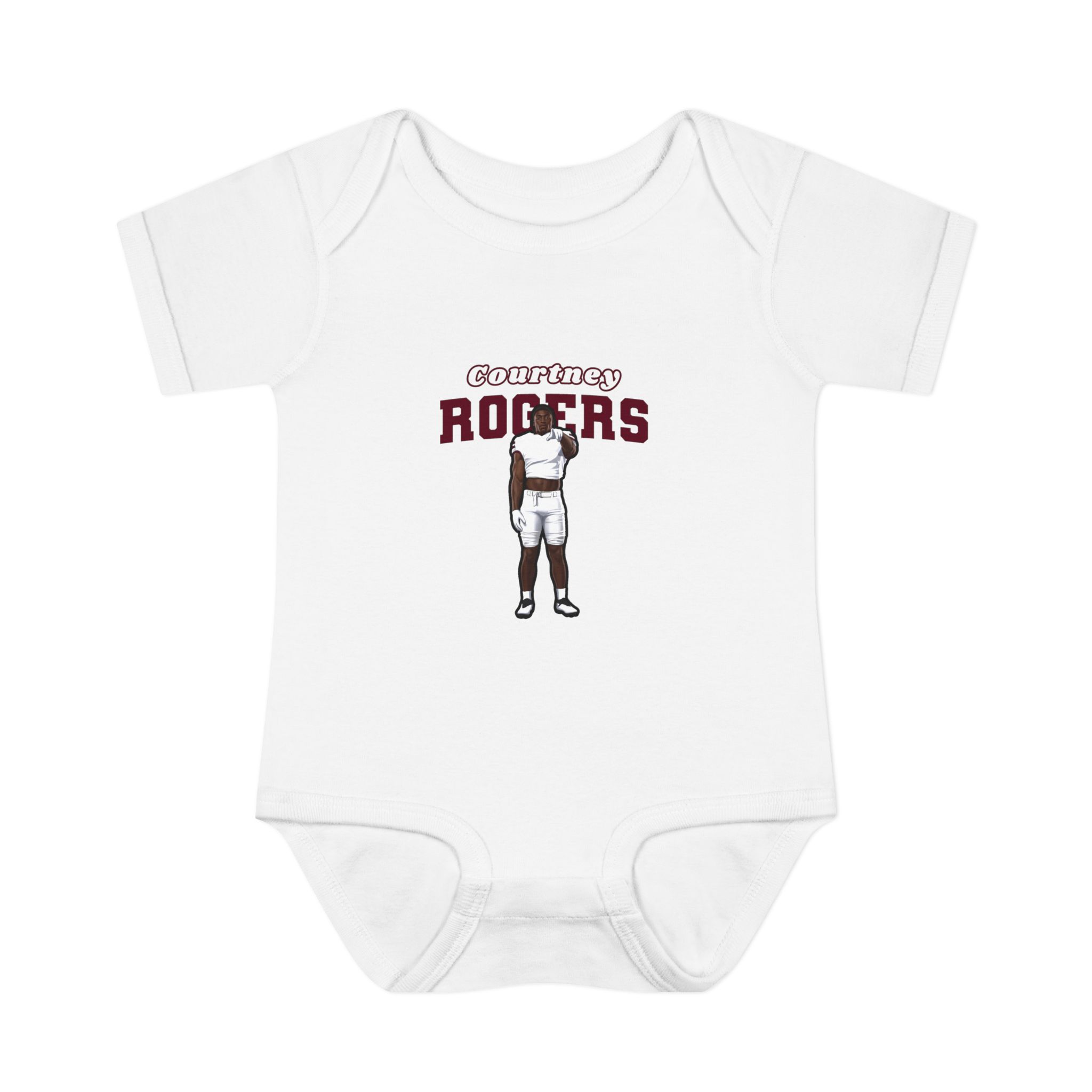 Baby Onesie — character_name_arch in White