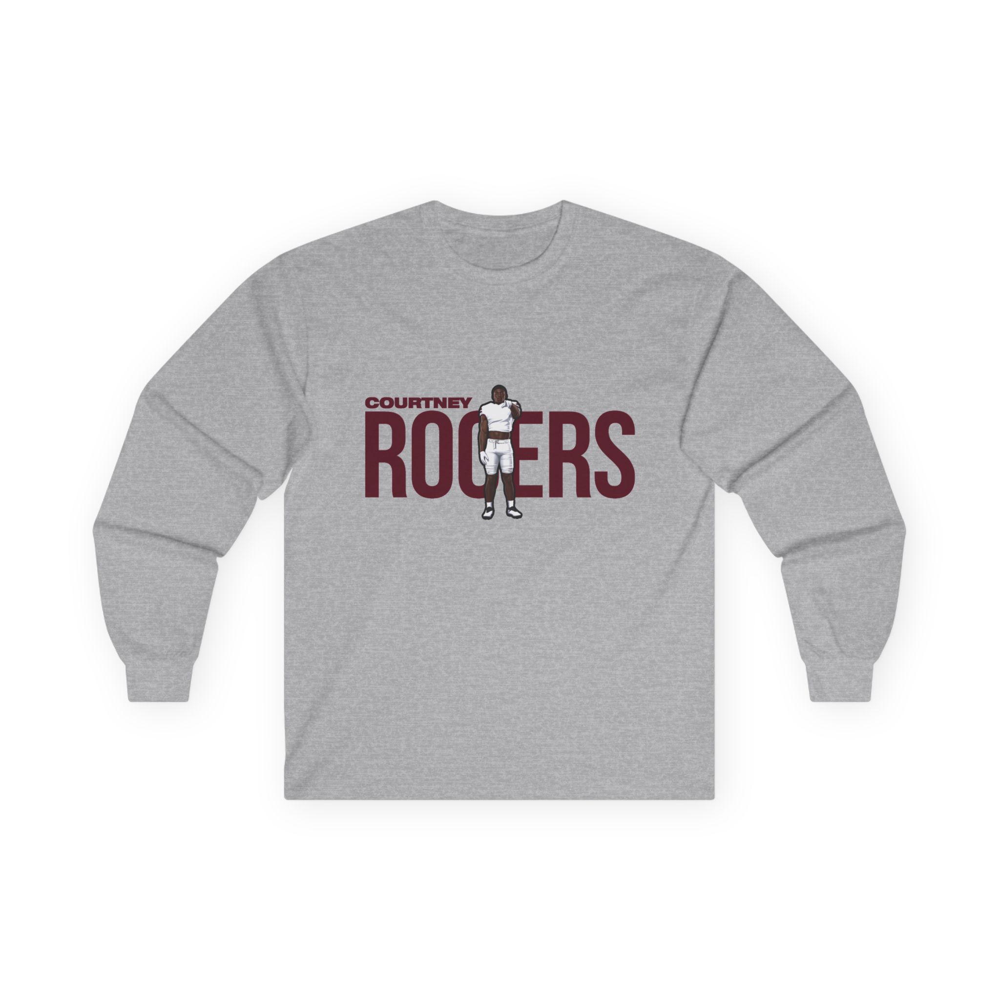 Long Sleeve Tee — character_player_name in Grey
