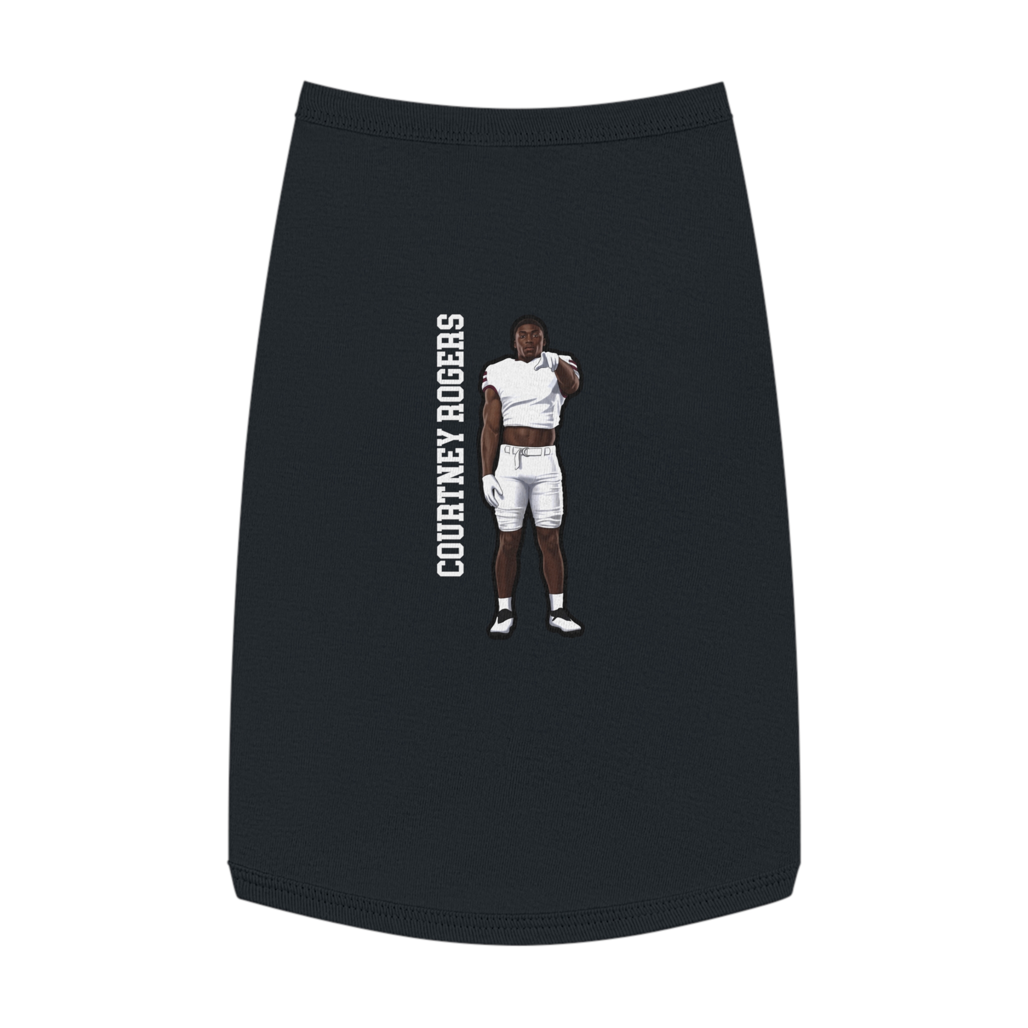 Pet Tank Top — character_name_vertical in Black