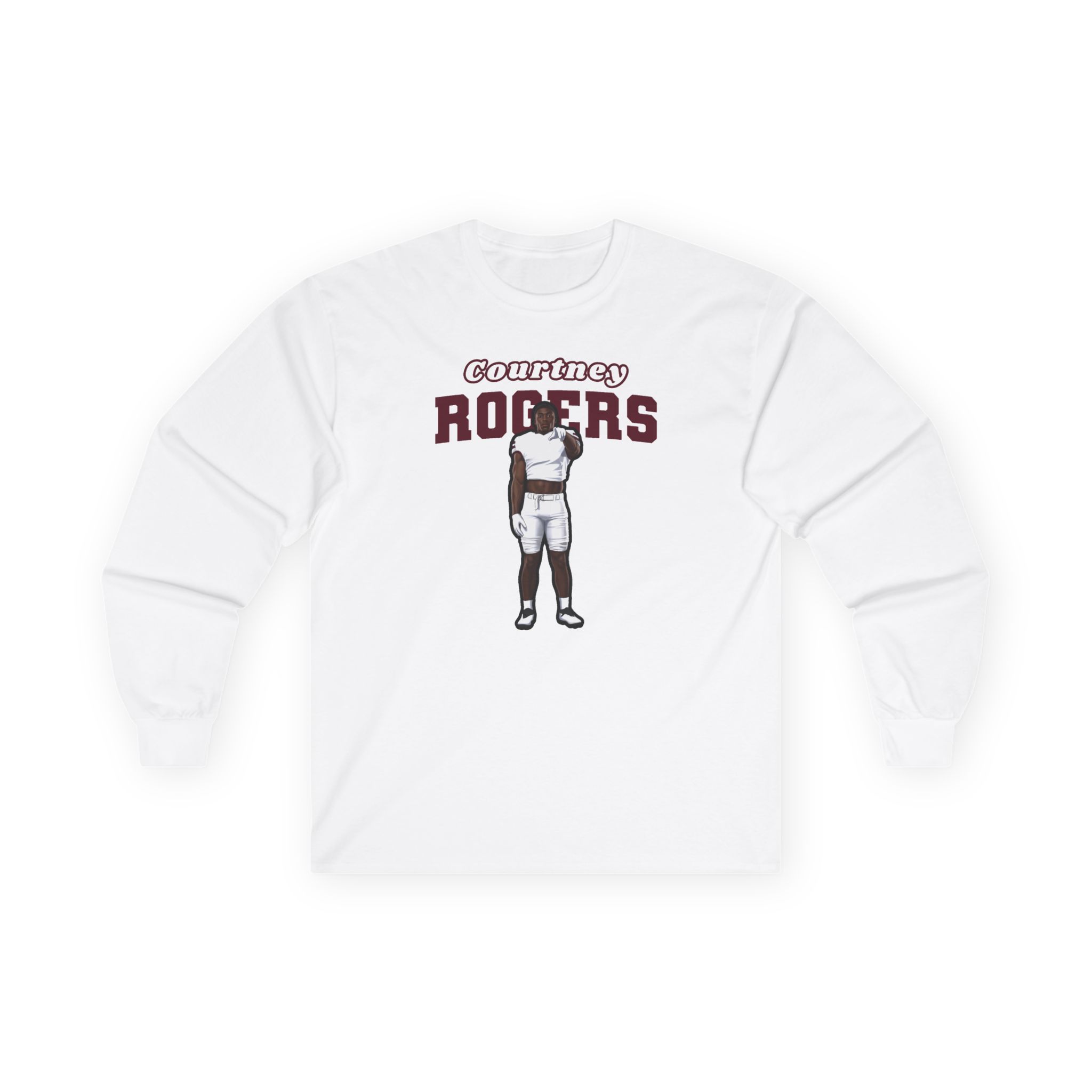 Long Sleeve Tee — character_name_arch in White